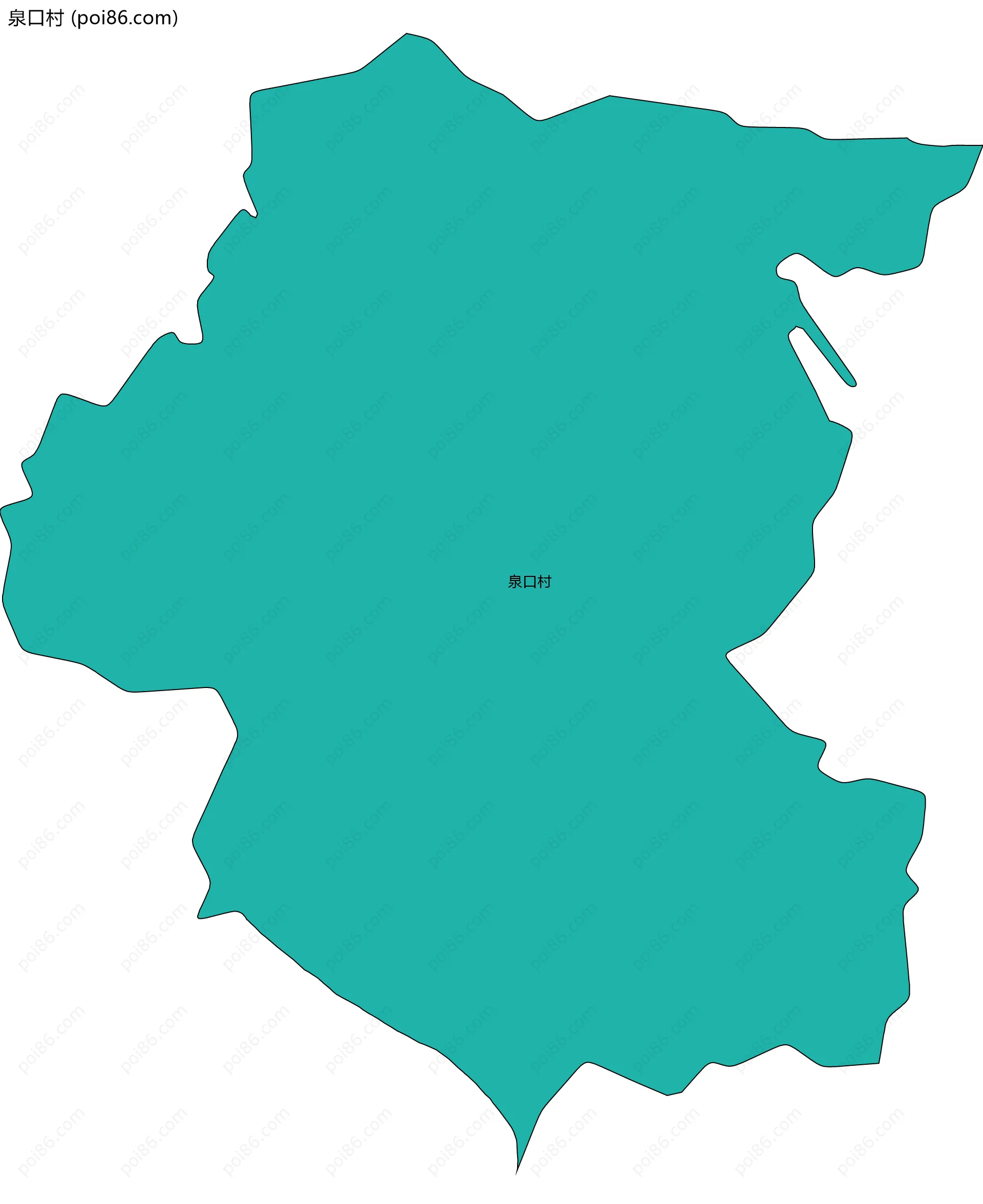 泉口村边界地图