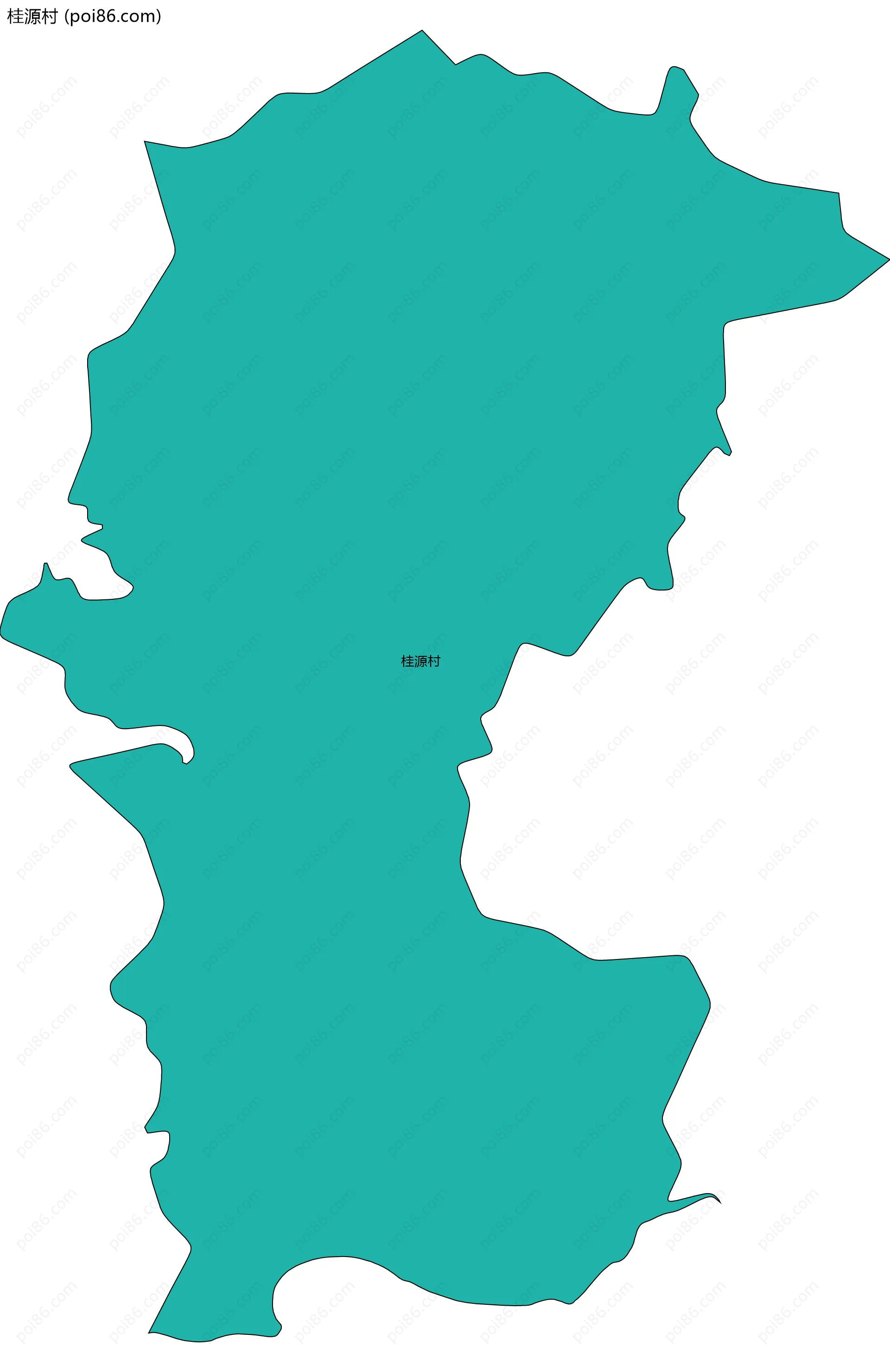 桂源村边界地图