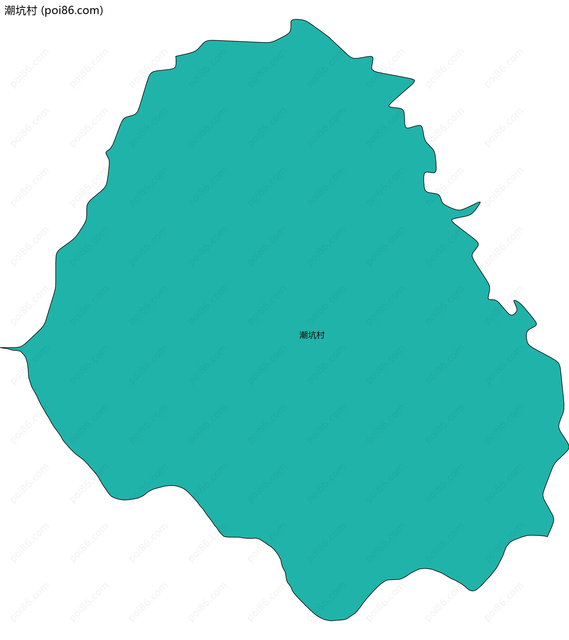 潮坑村边界地图