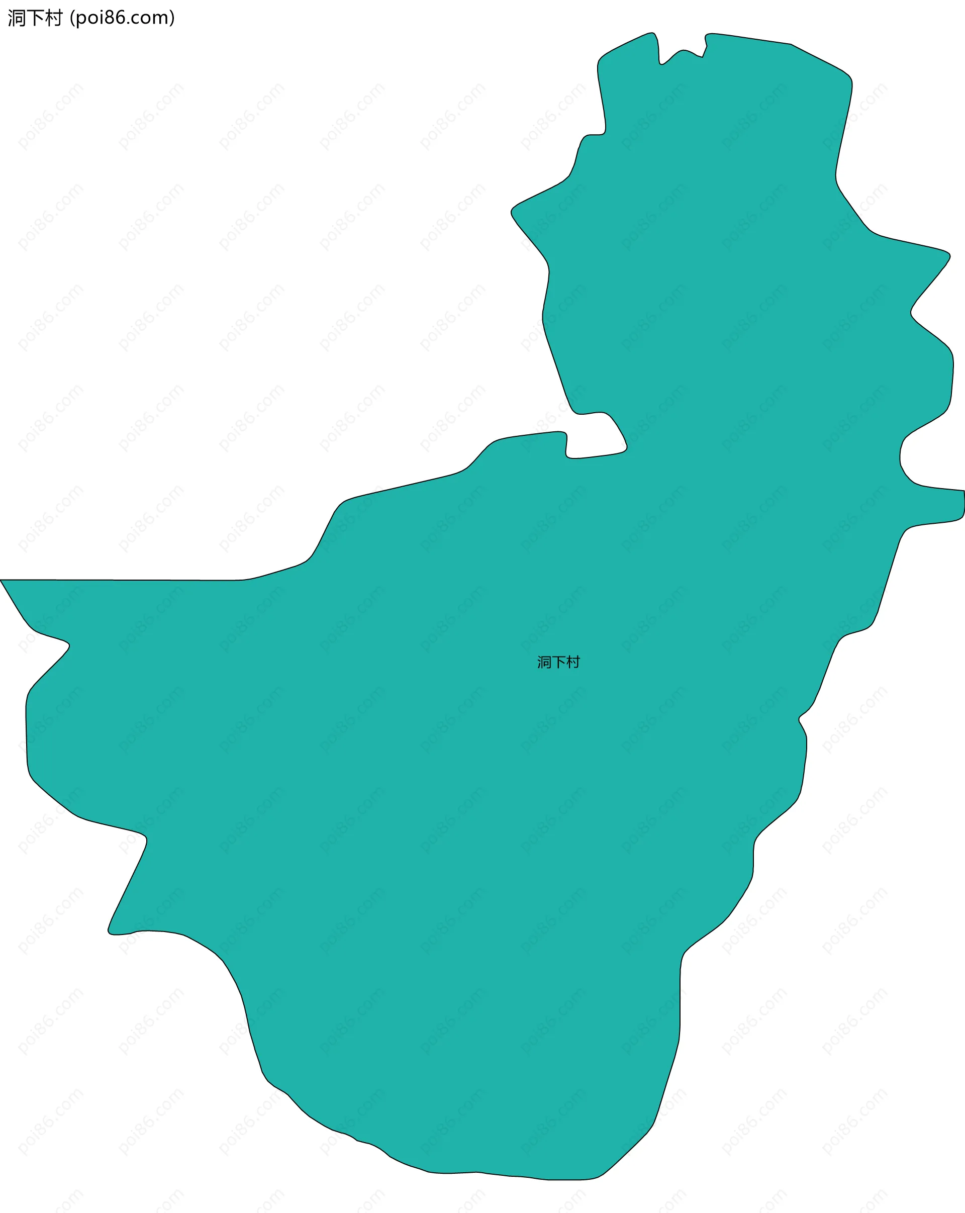 洞下村边界地图