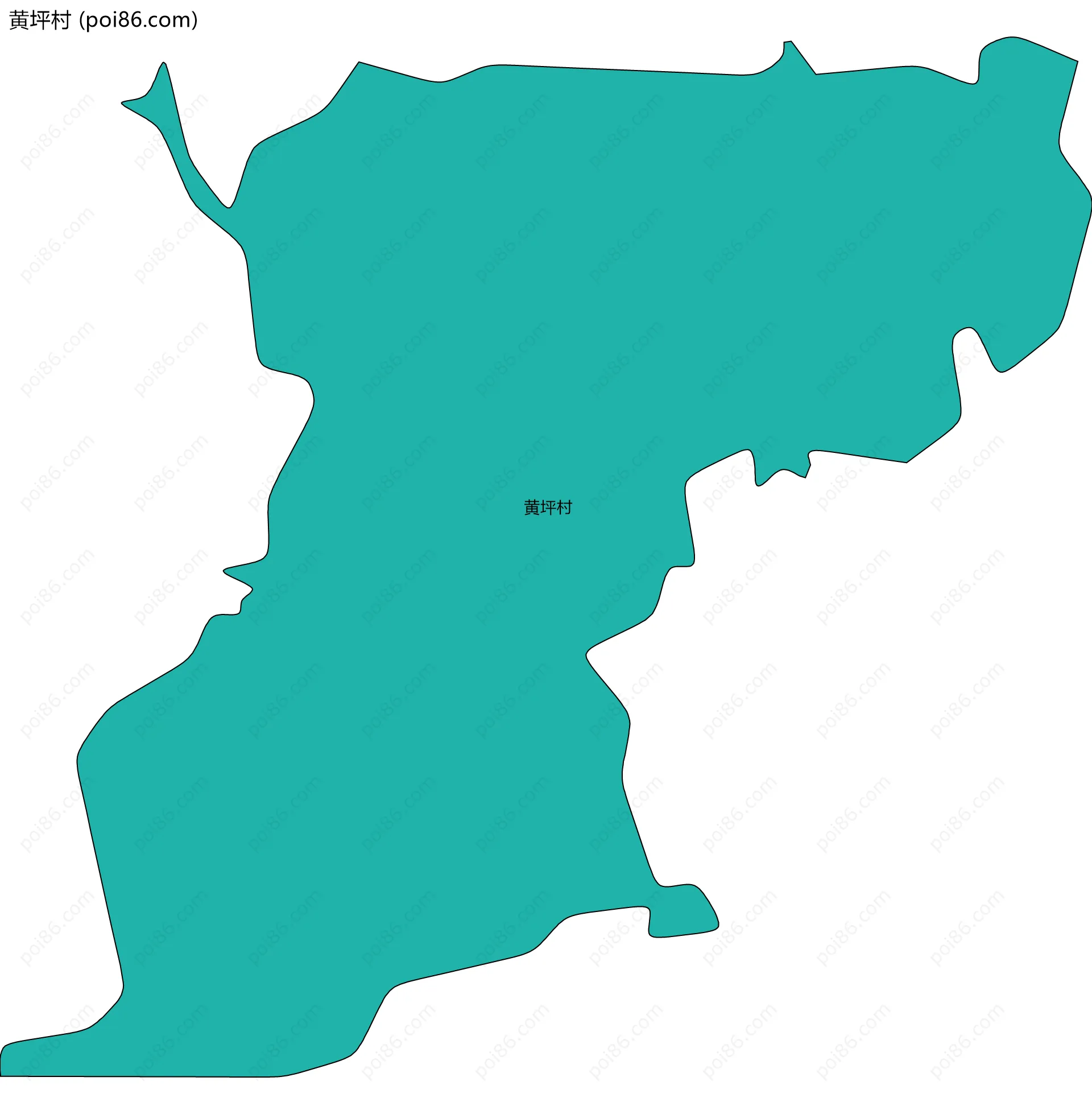 黄坪村边界地图