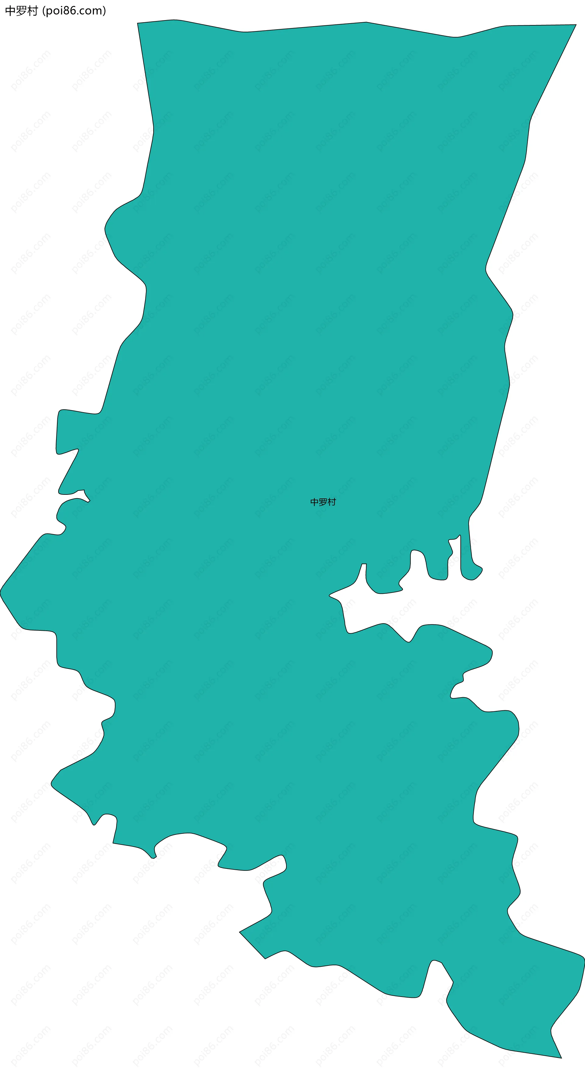 中罗村边界地图