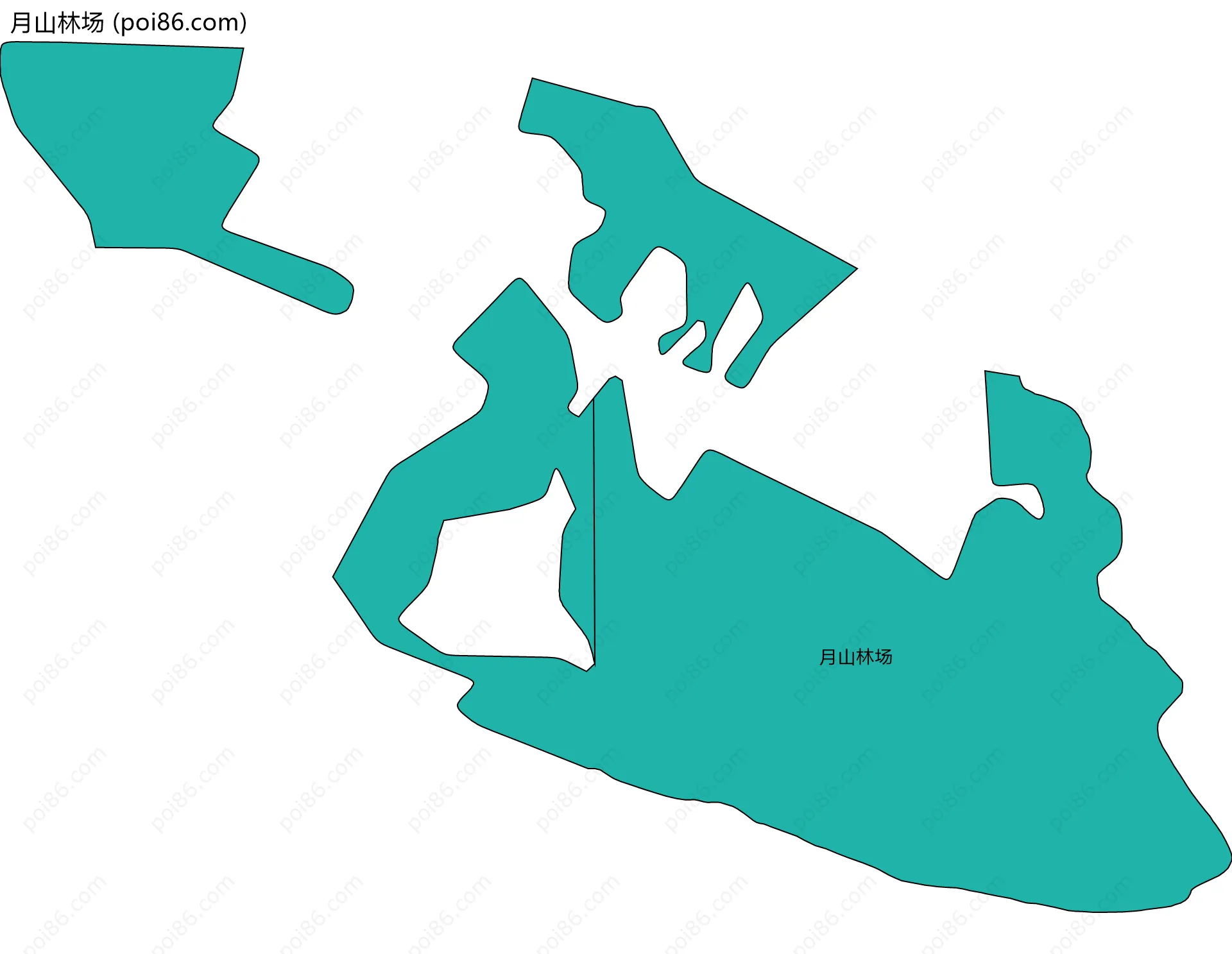 月山林场边界地图