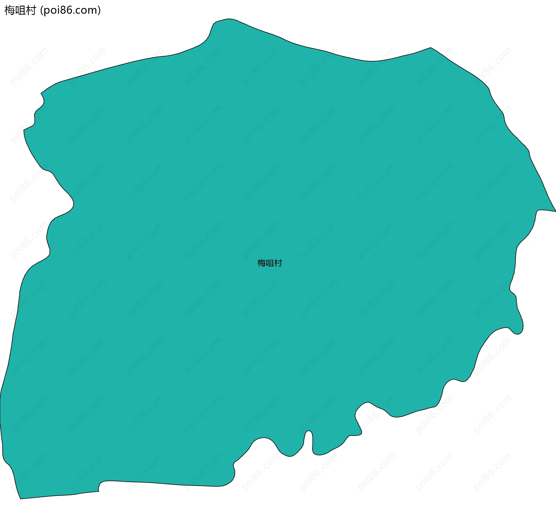 梅咀村边界地图
