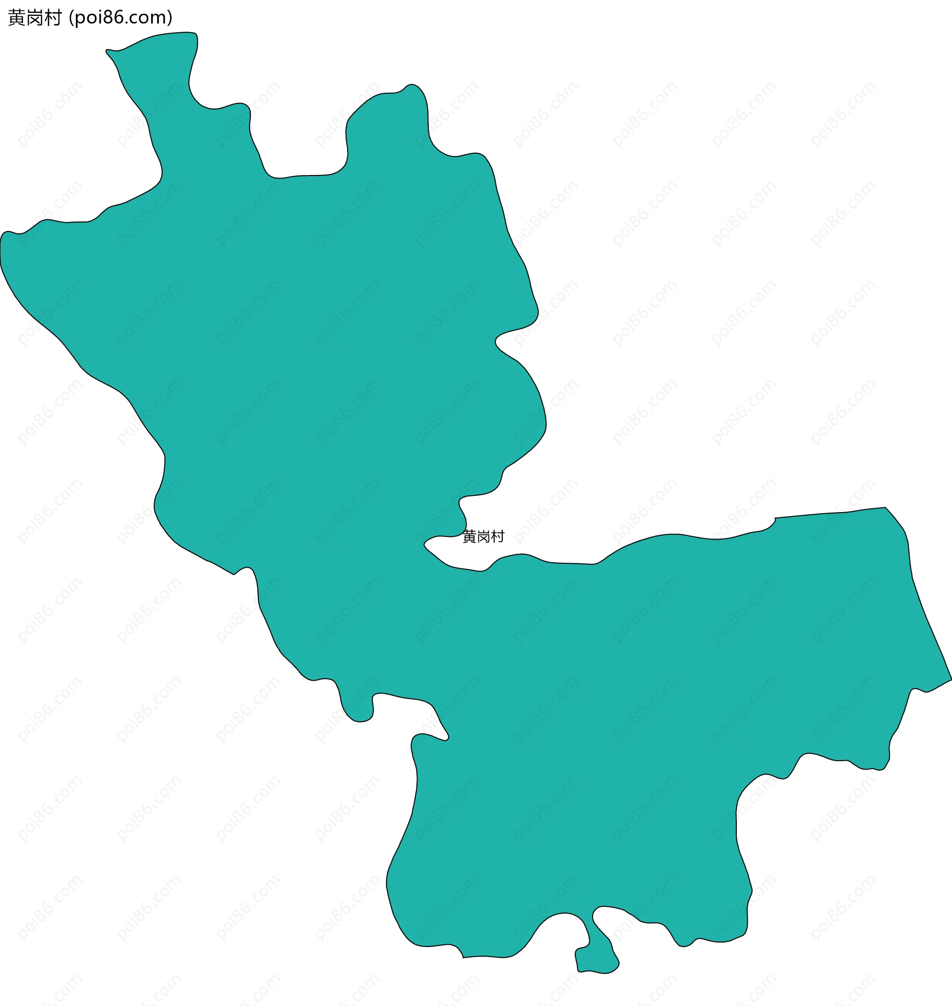 黄岗村边界地图
