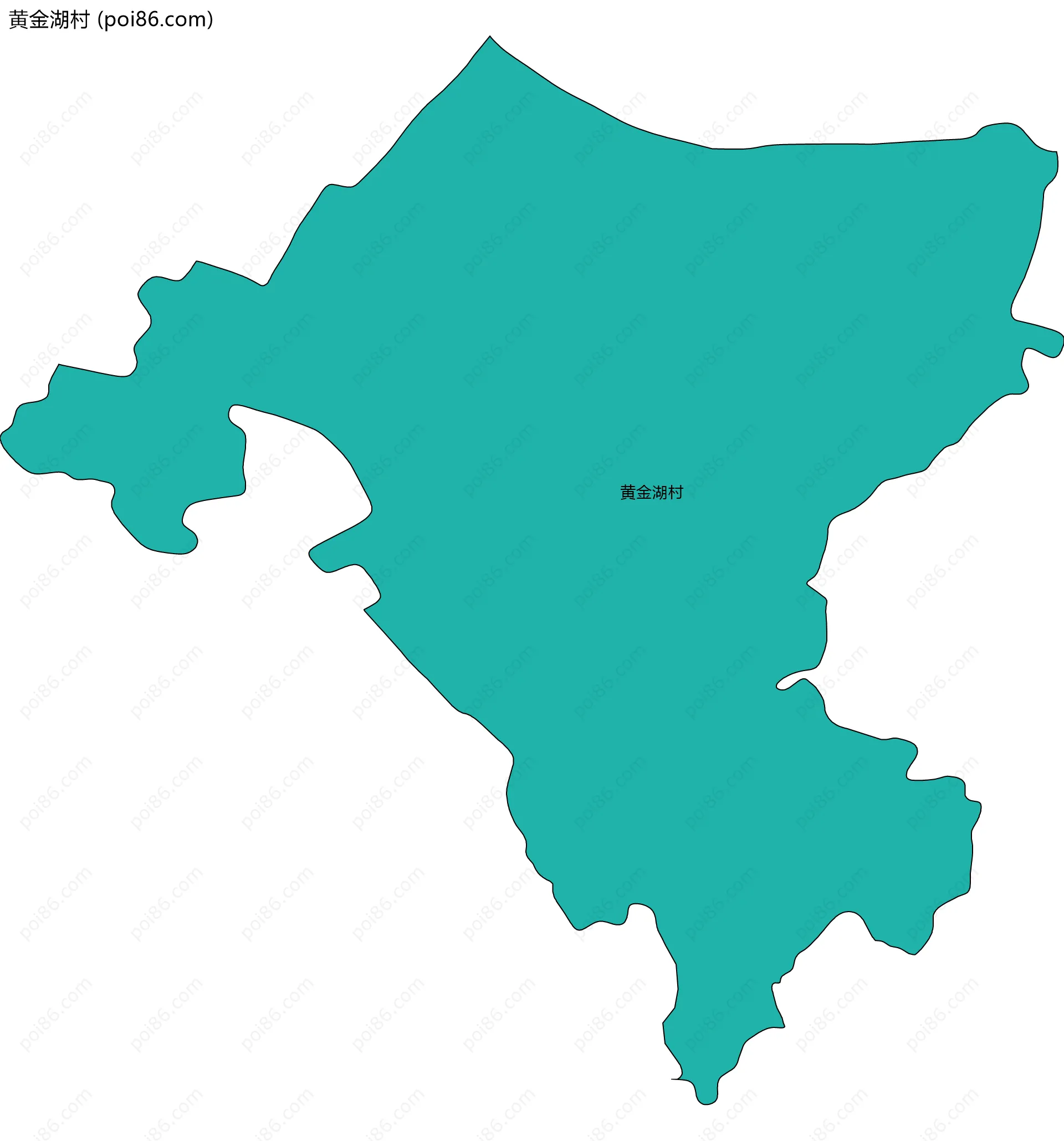 黄金湖村边界地图