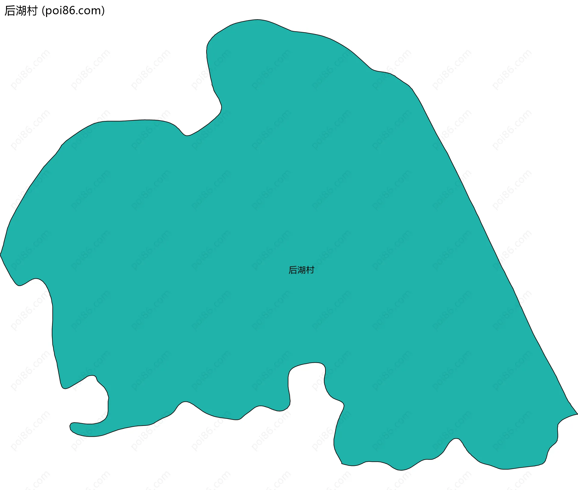 后湖村边界地图