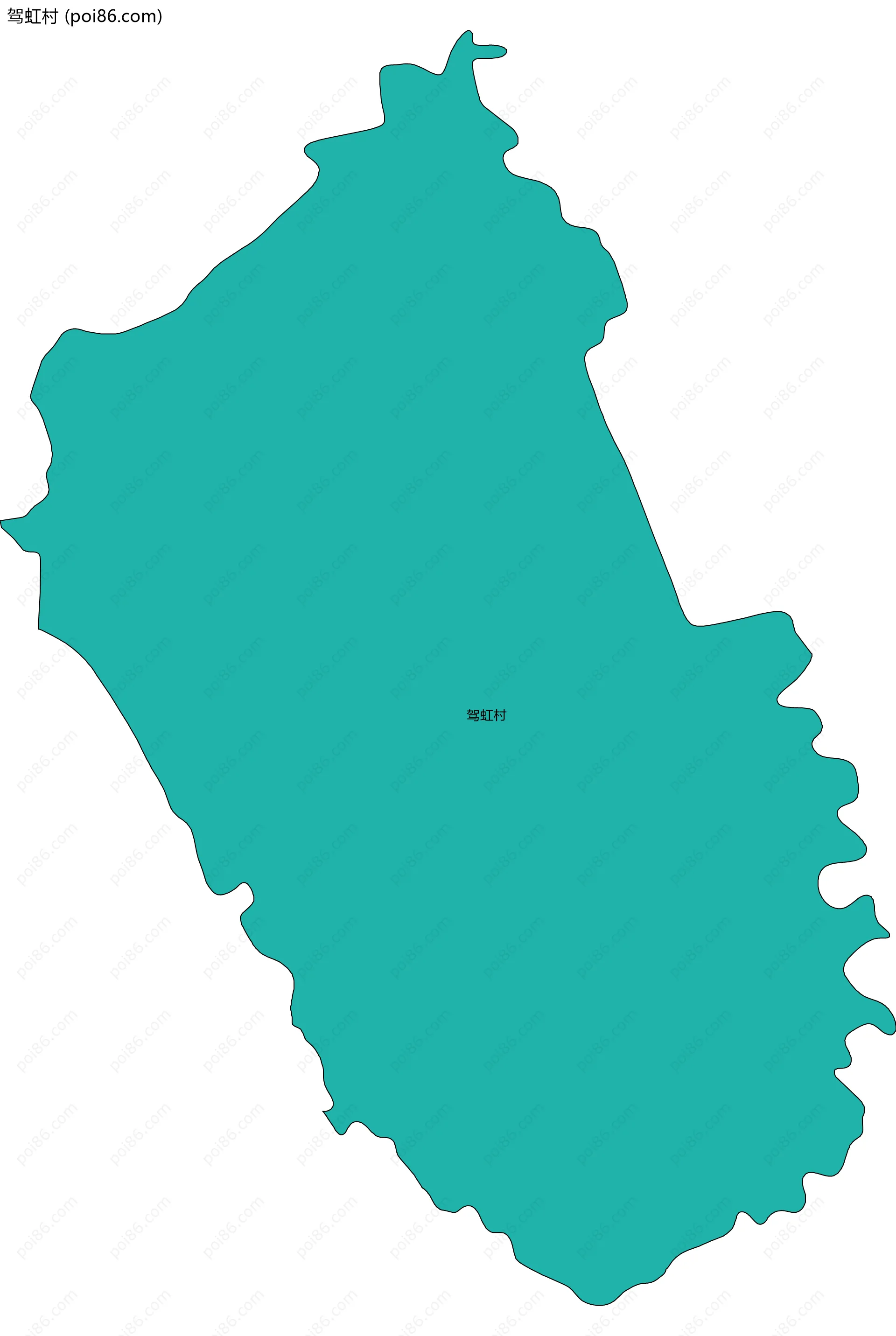 驾虹村边界地图