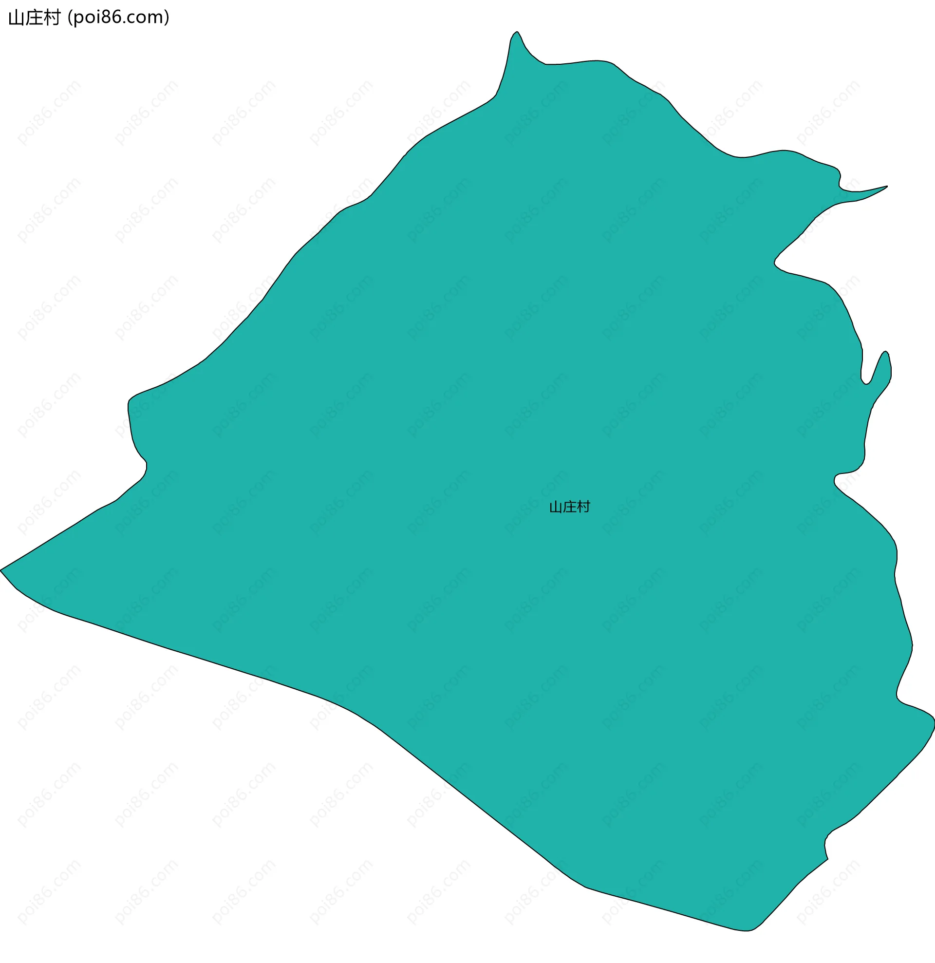 山庄村边界地图