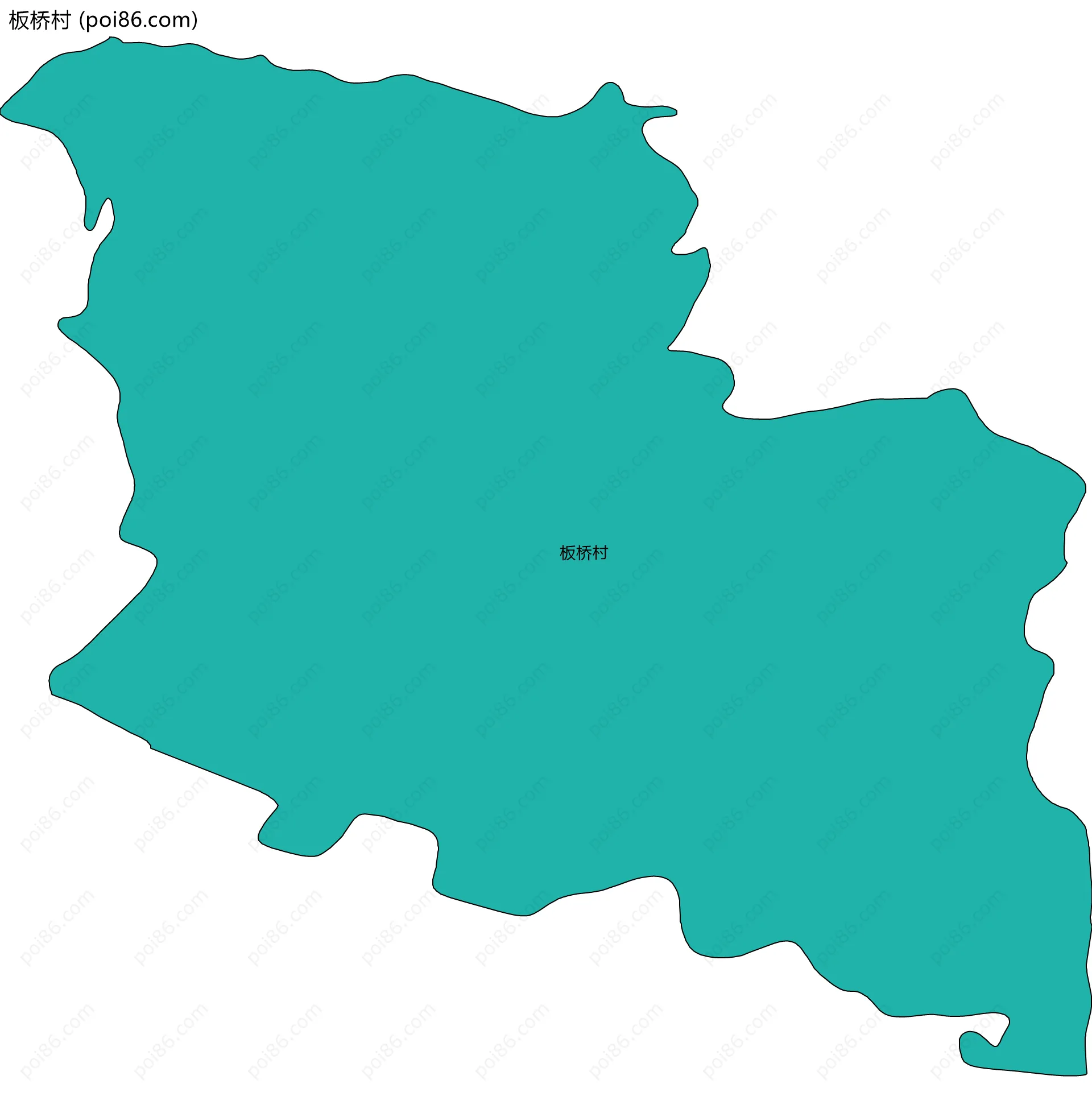 板桥村边界地图