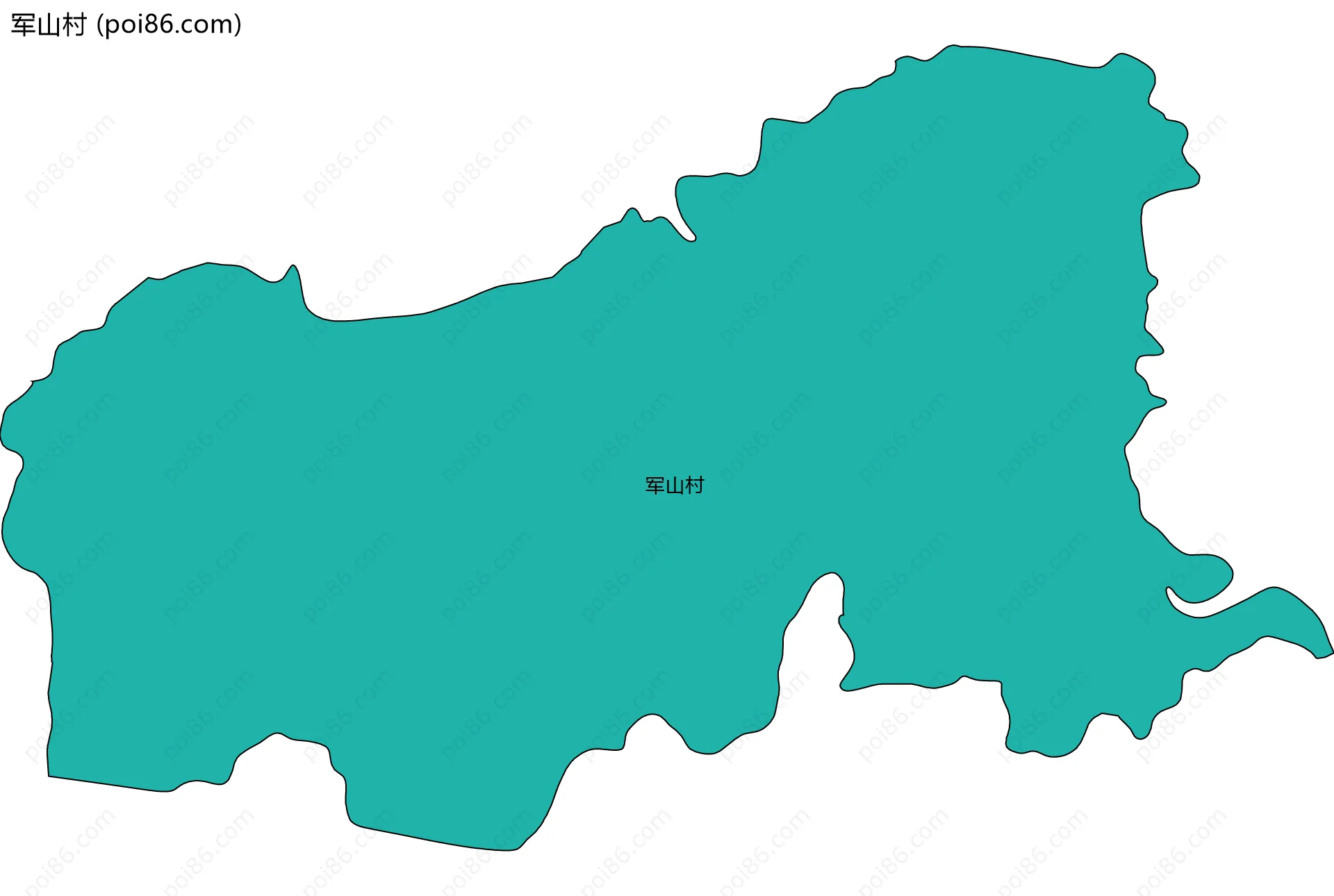 军山村边界地图