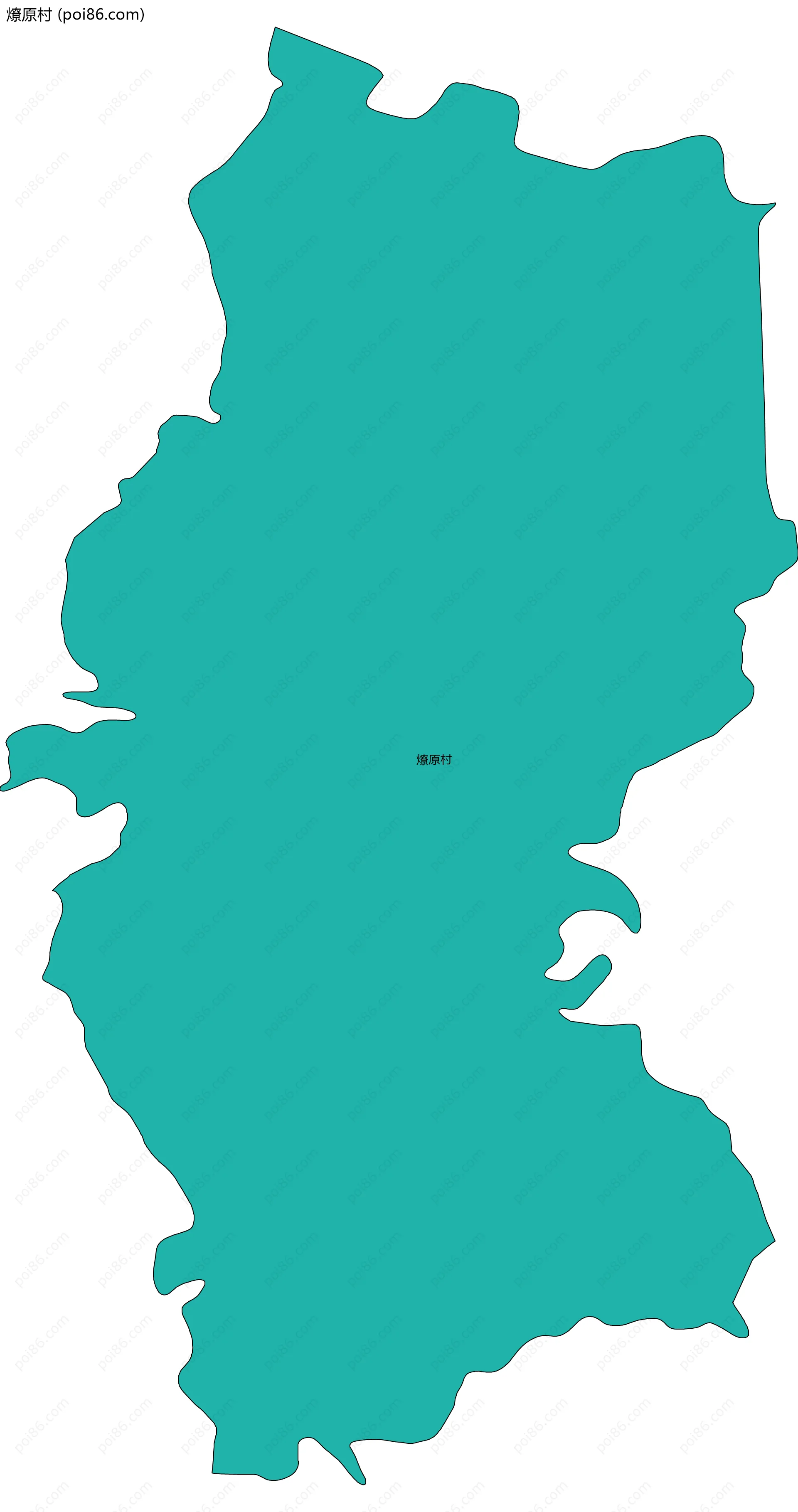 燎原村边界地图