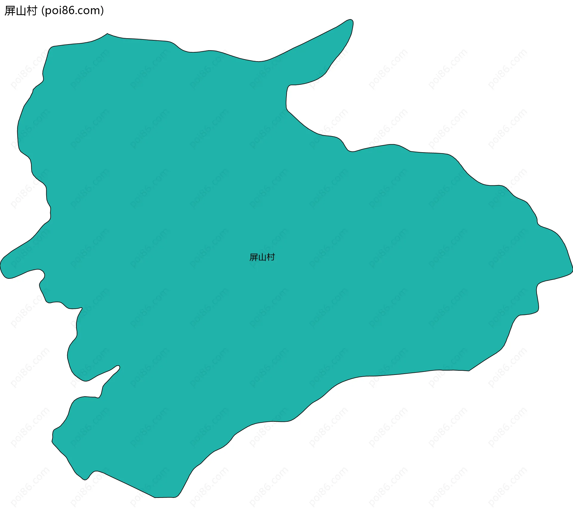 屏山村边界地图