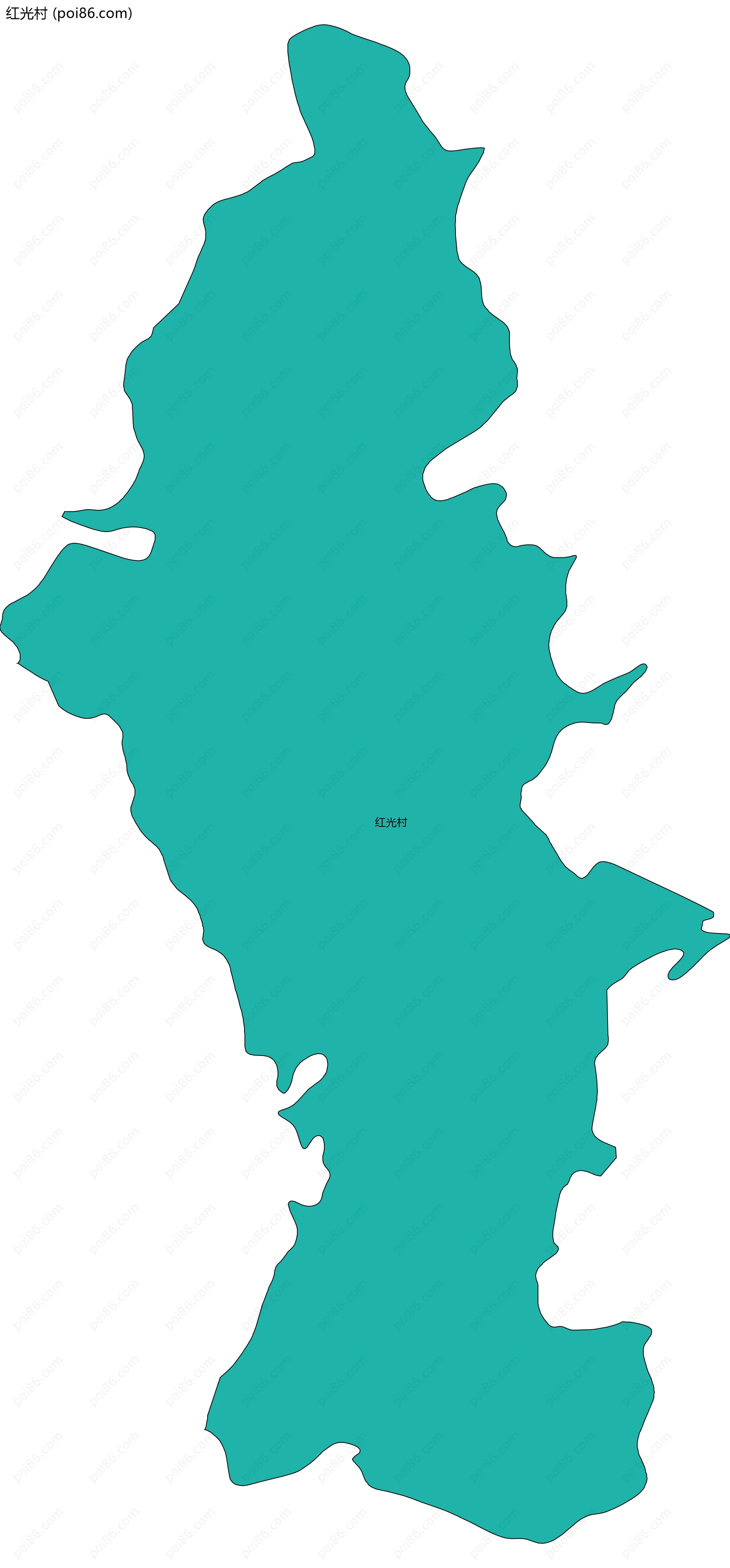 红光村边界地图