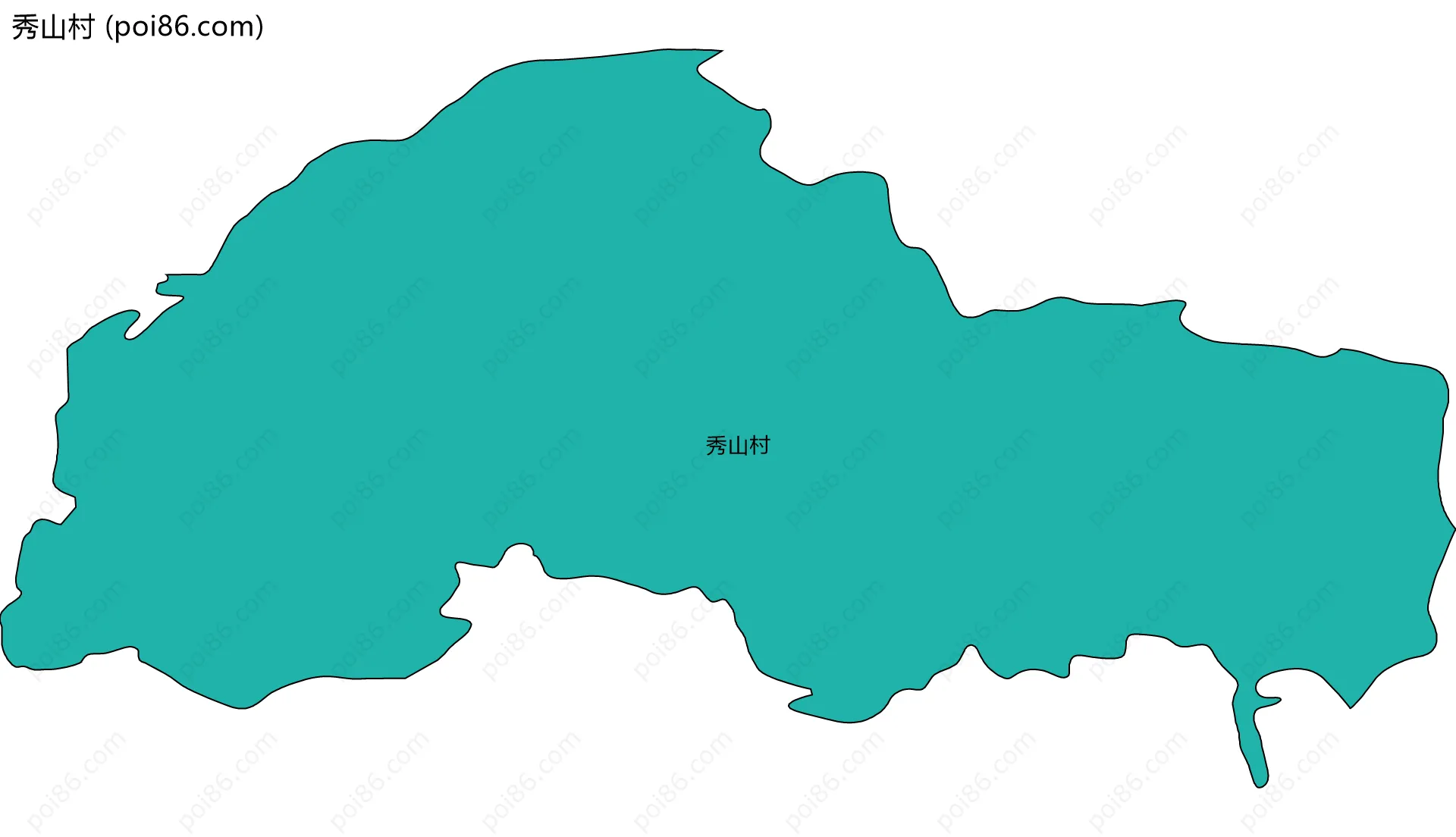 秀山村边界地图