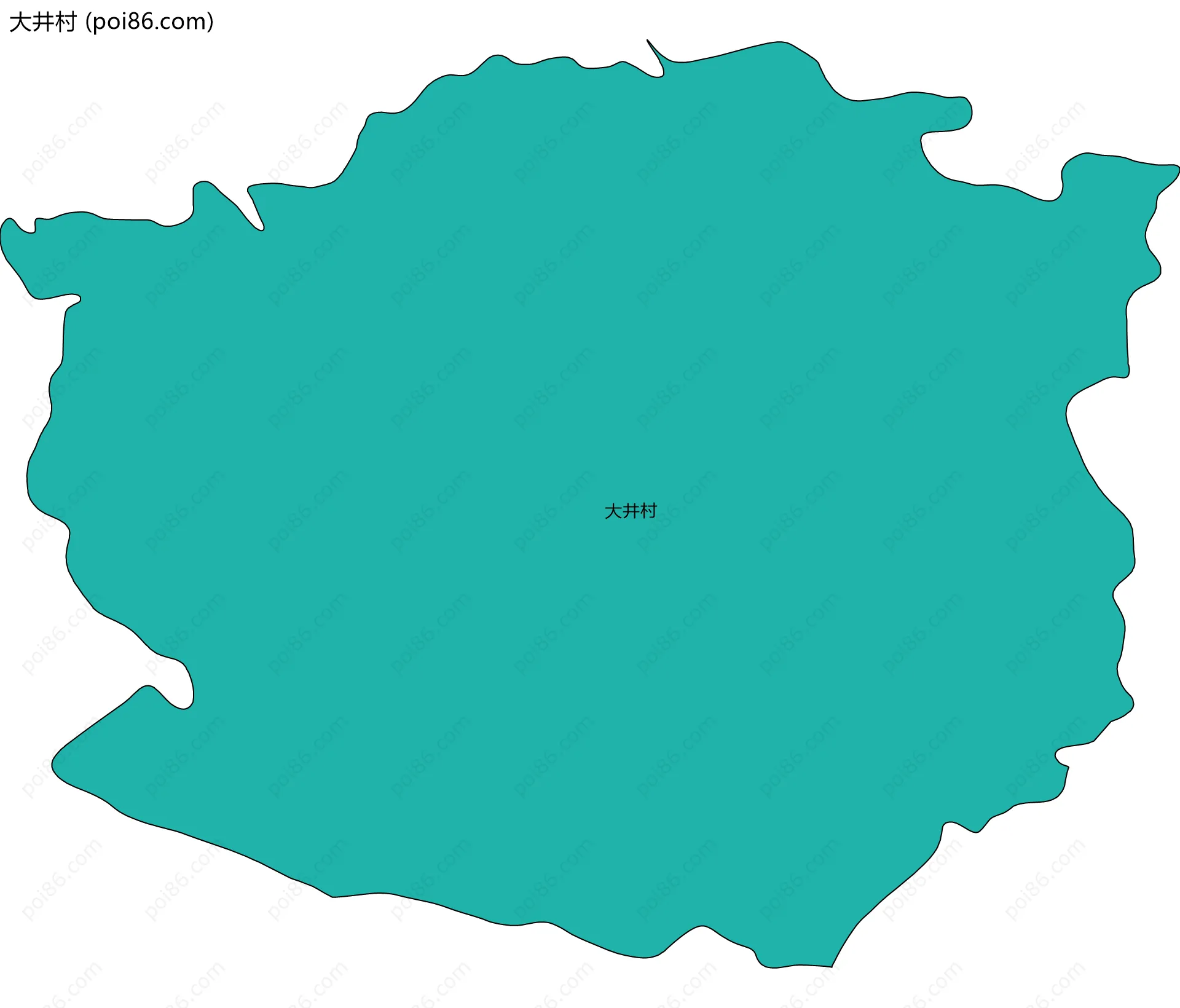 大井村边界地图
