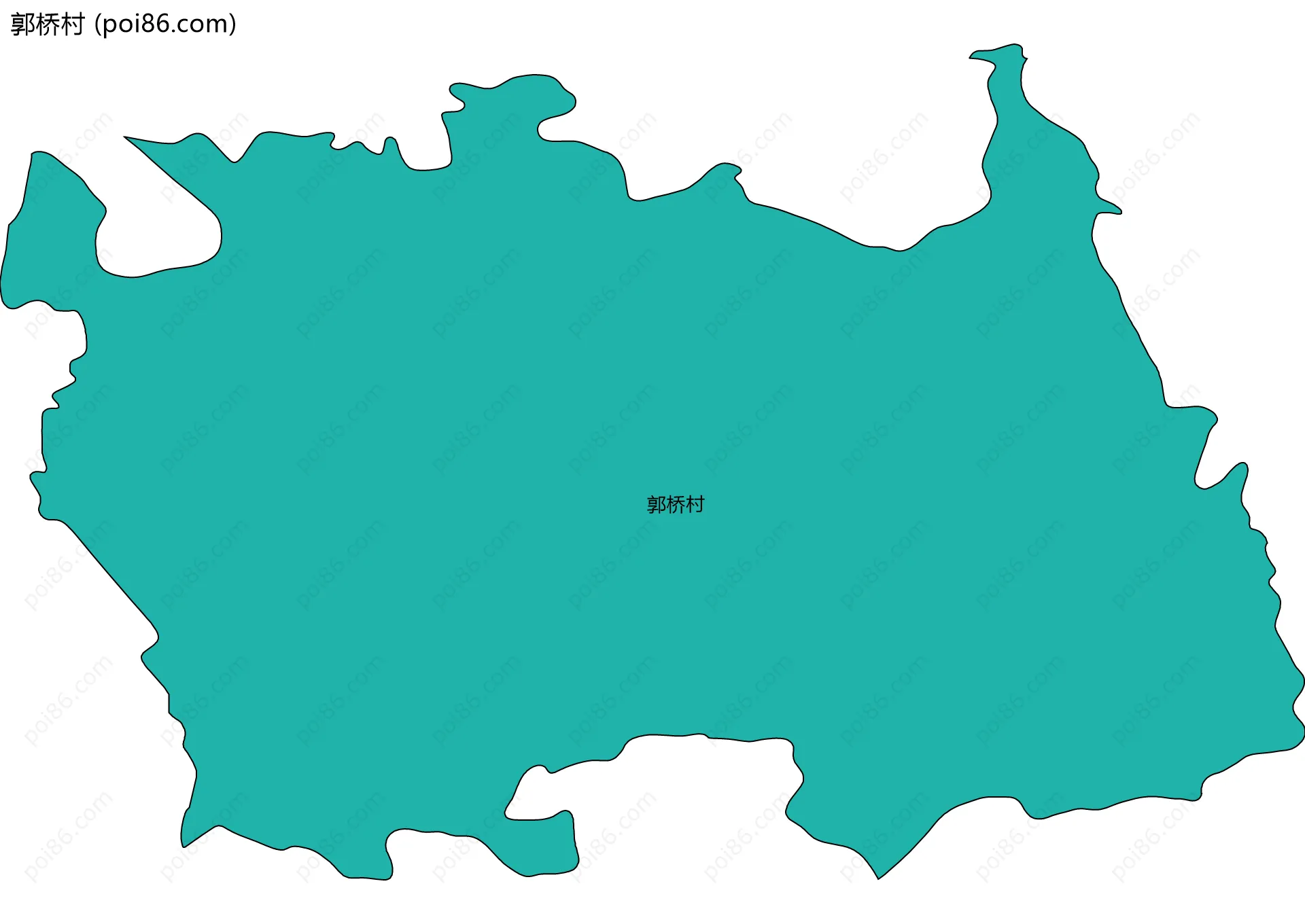 郭桥村边界地图