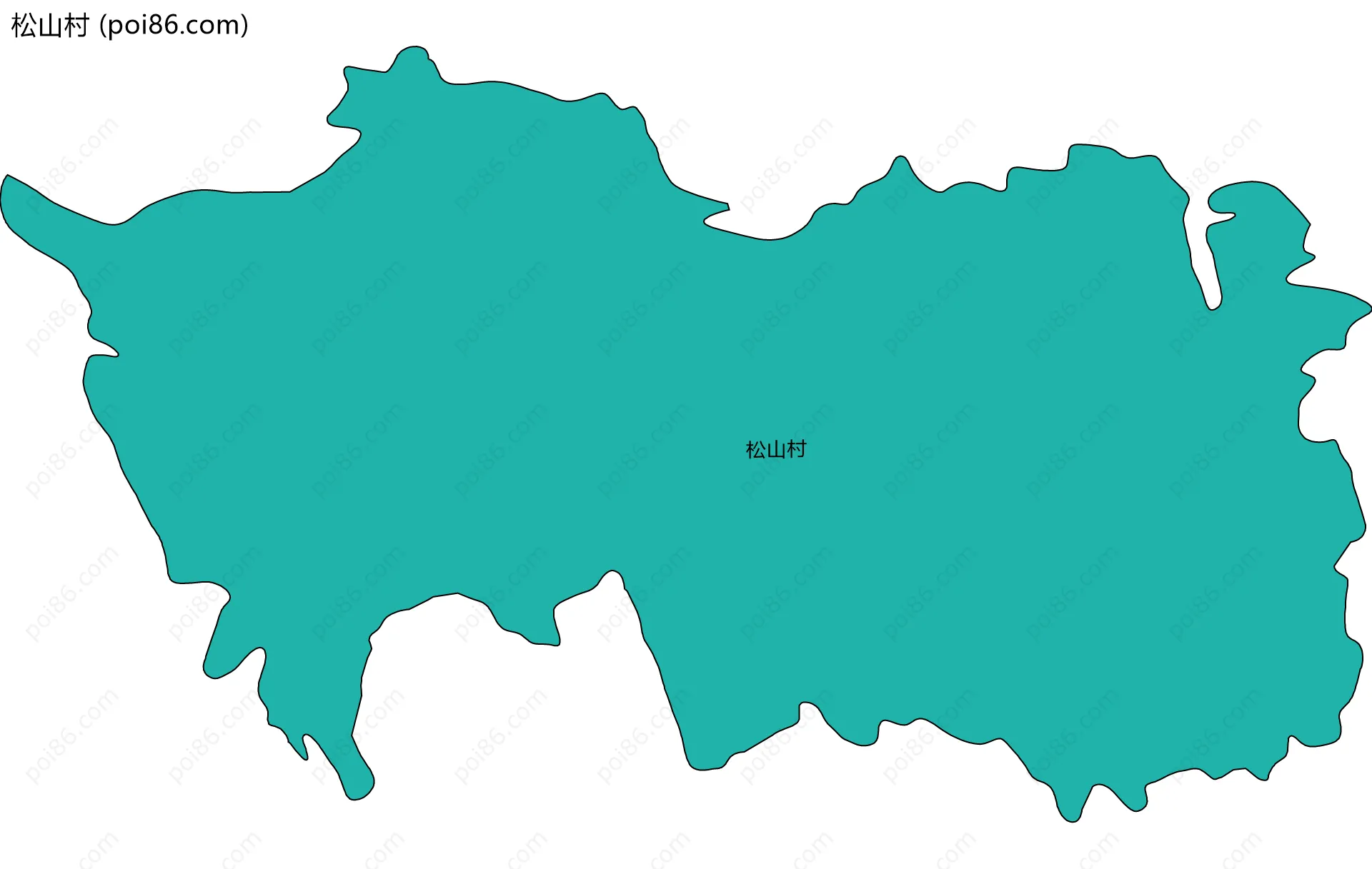 松山村边界地图