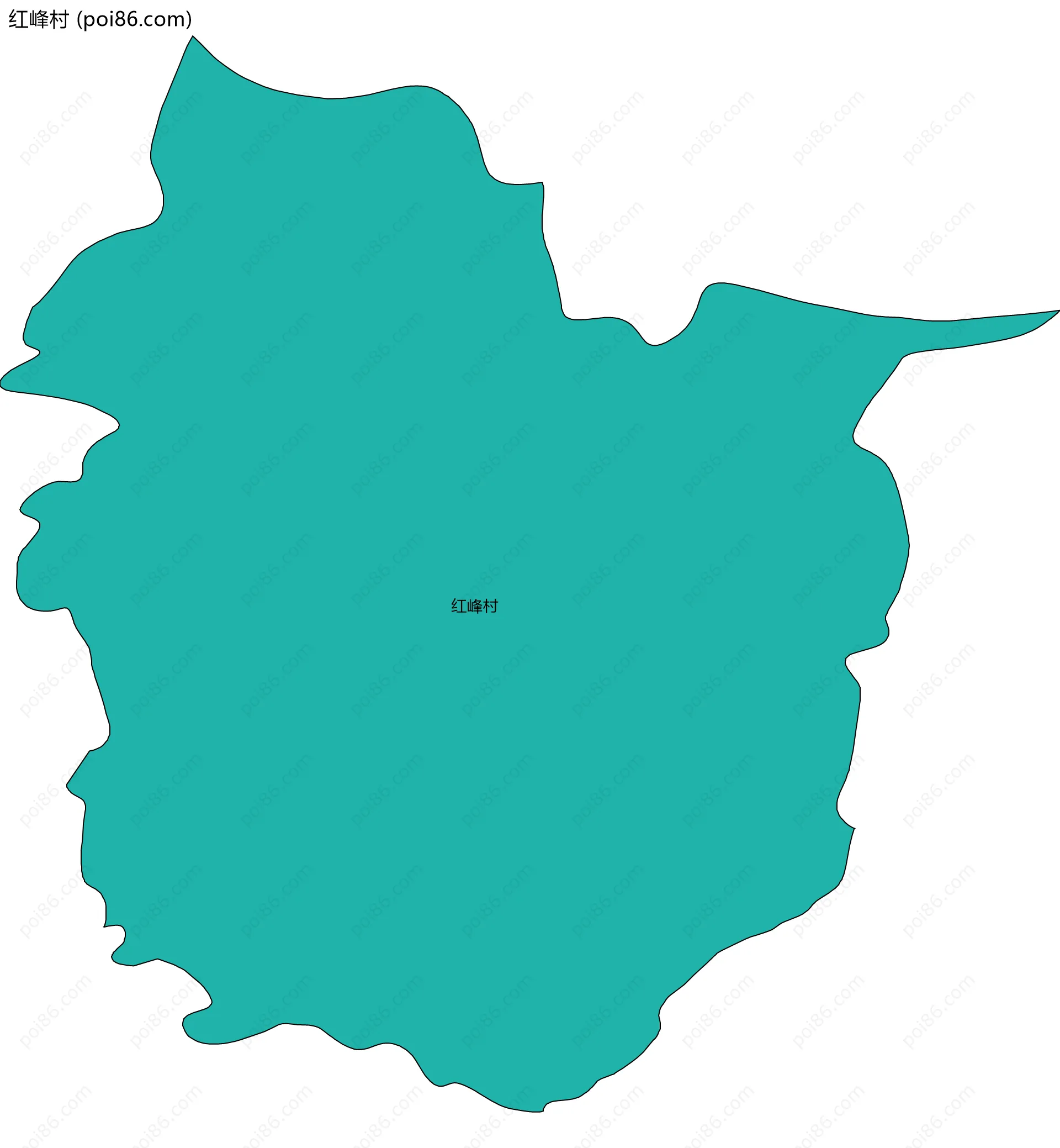 红峰村边界地图