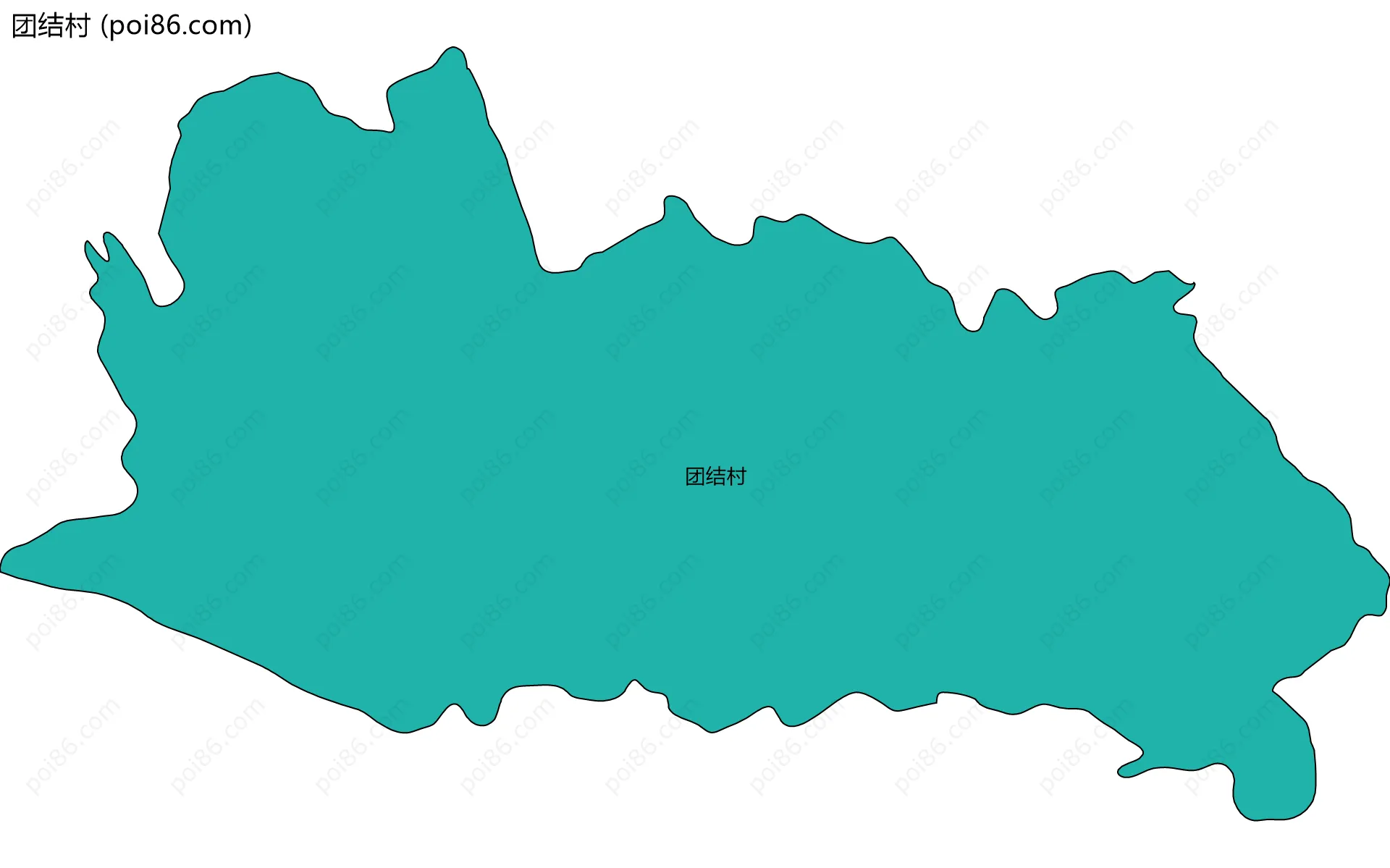 团结村边界地图