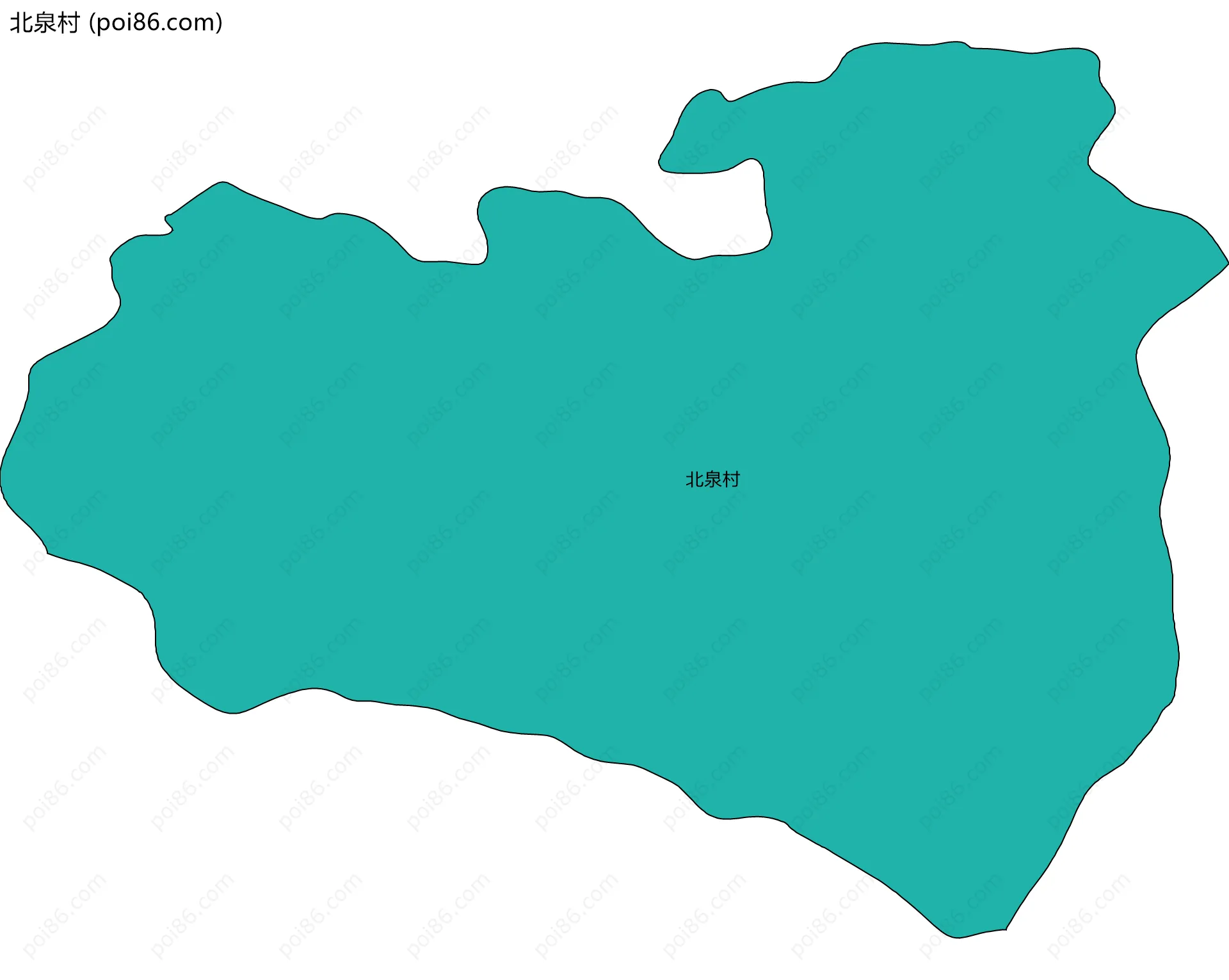 北泉村边界地图