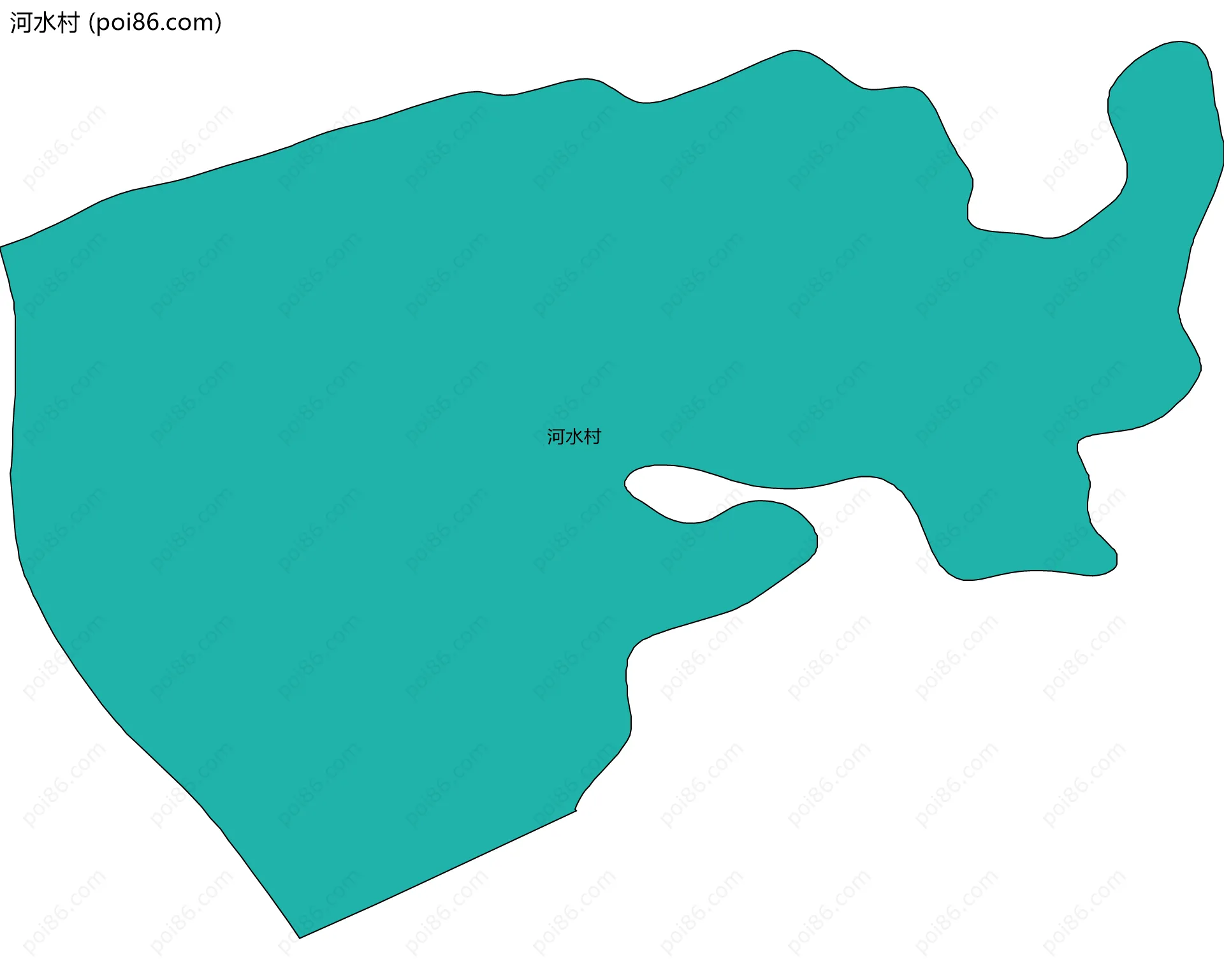 河水村边界地图