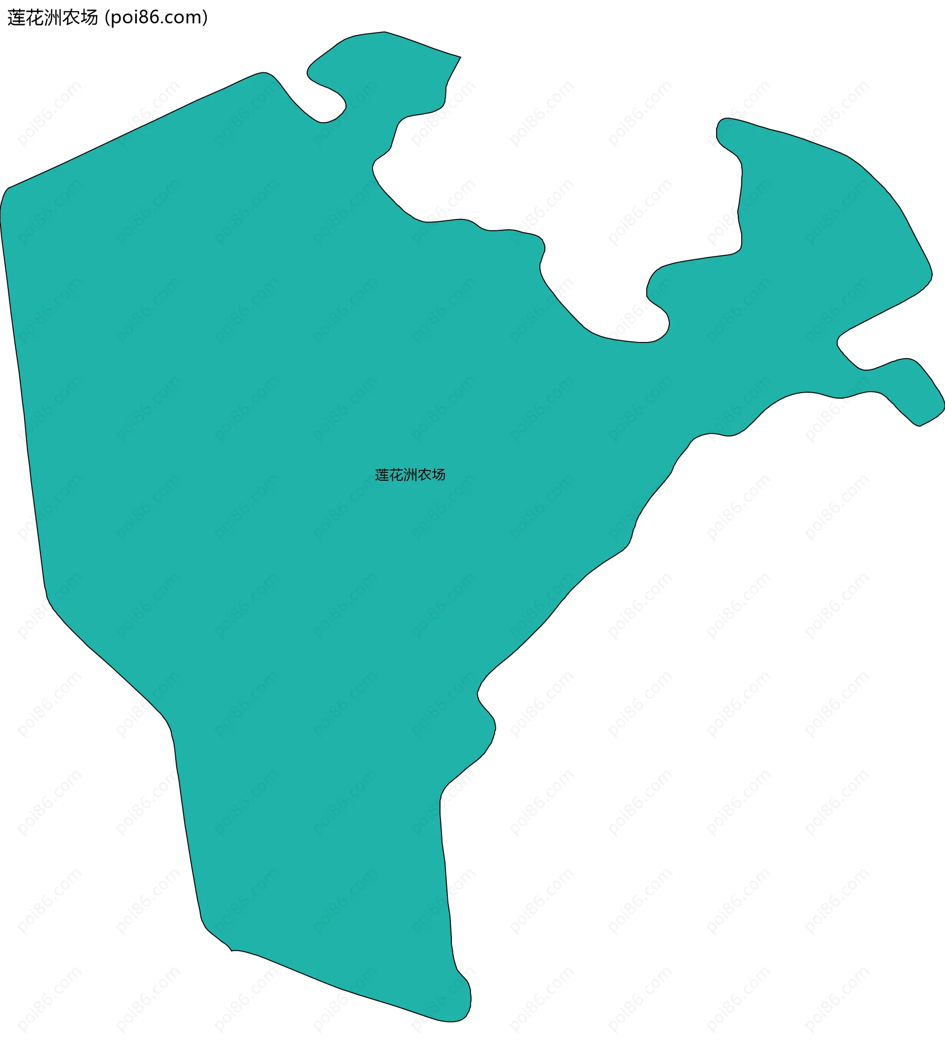 莲花洲农场边界地图