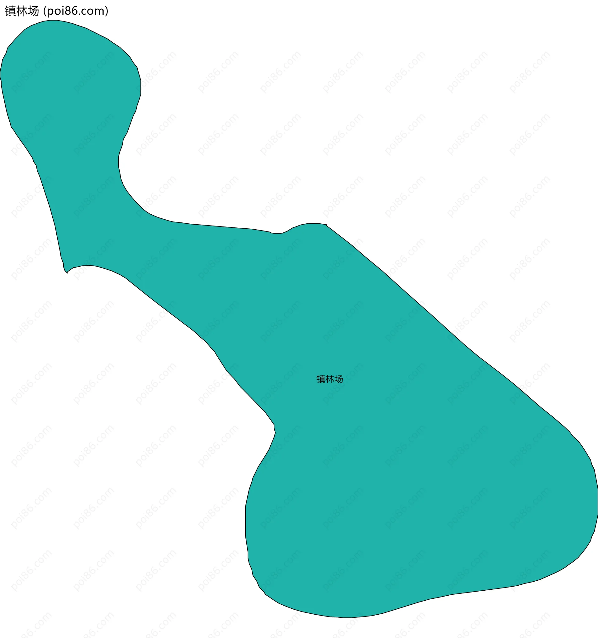 镇林场边界地图