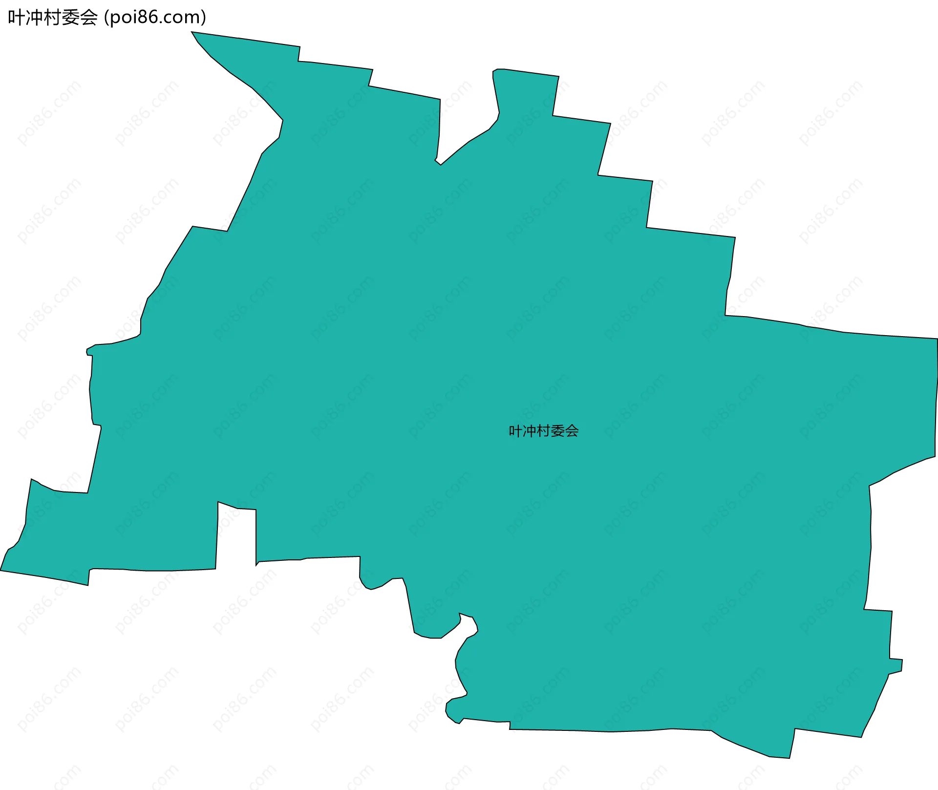 叶冲村委会边界地图