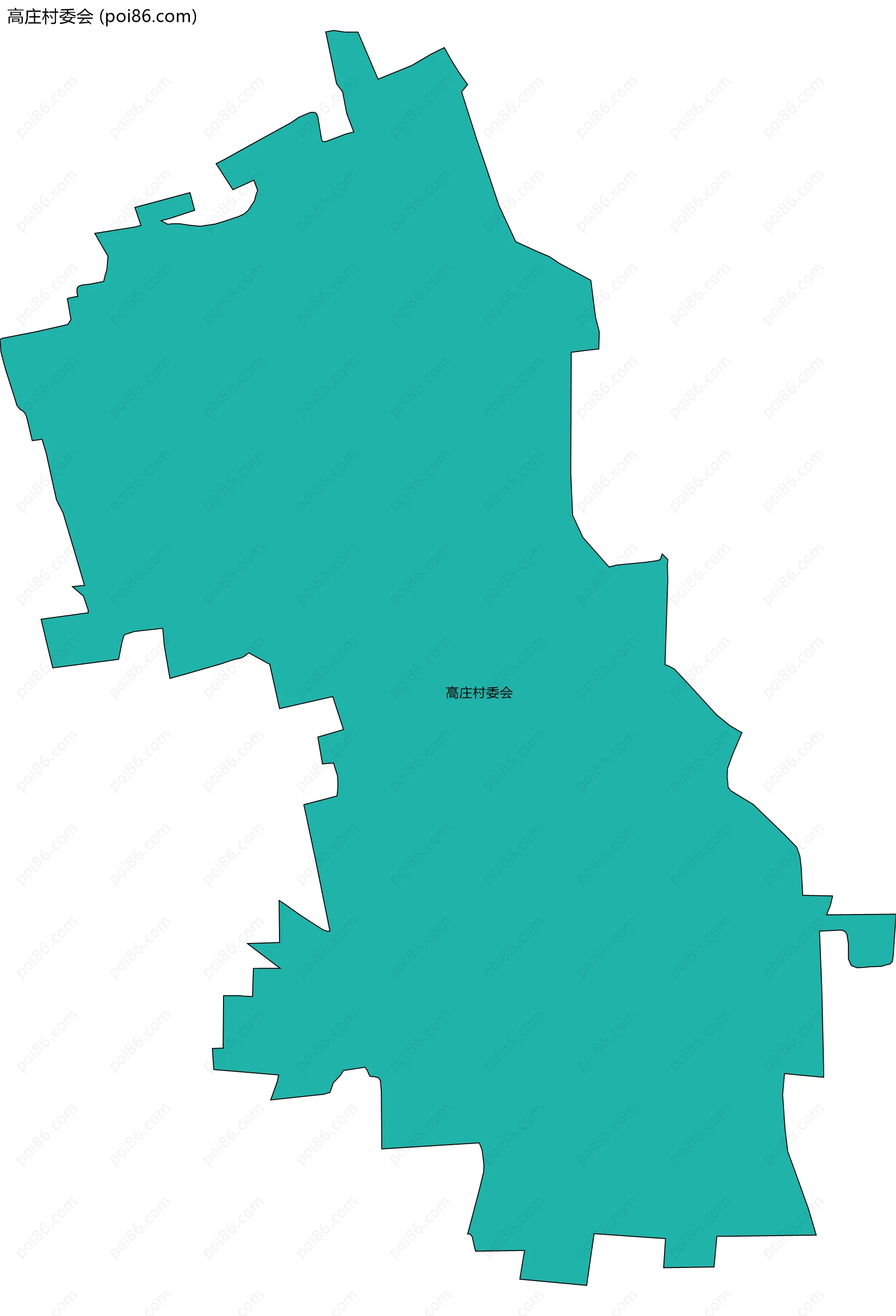 高庄村委会边界地图