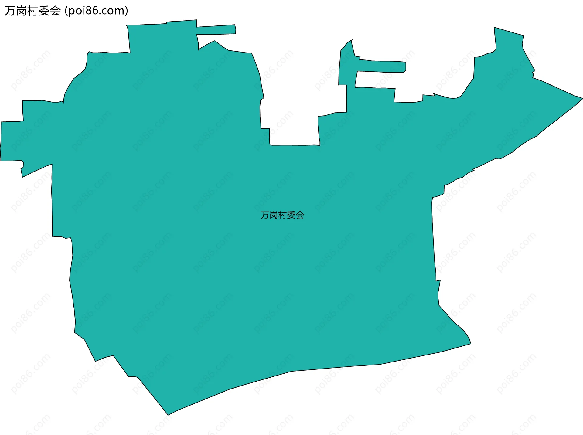 万岗村委会边界地图