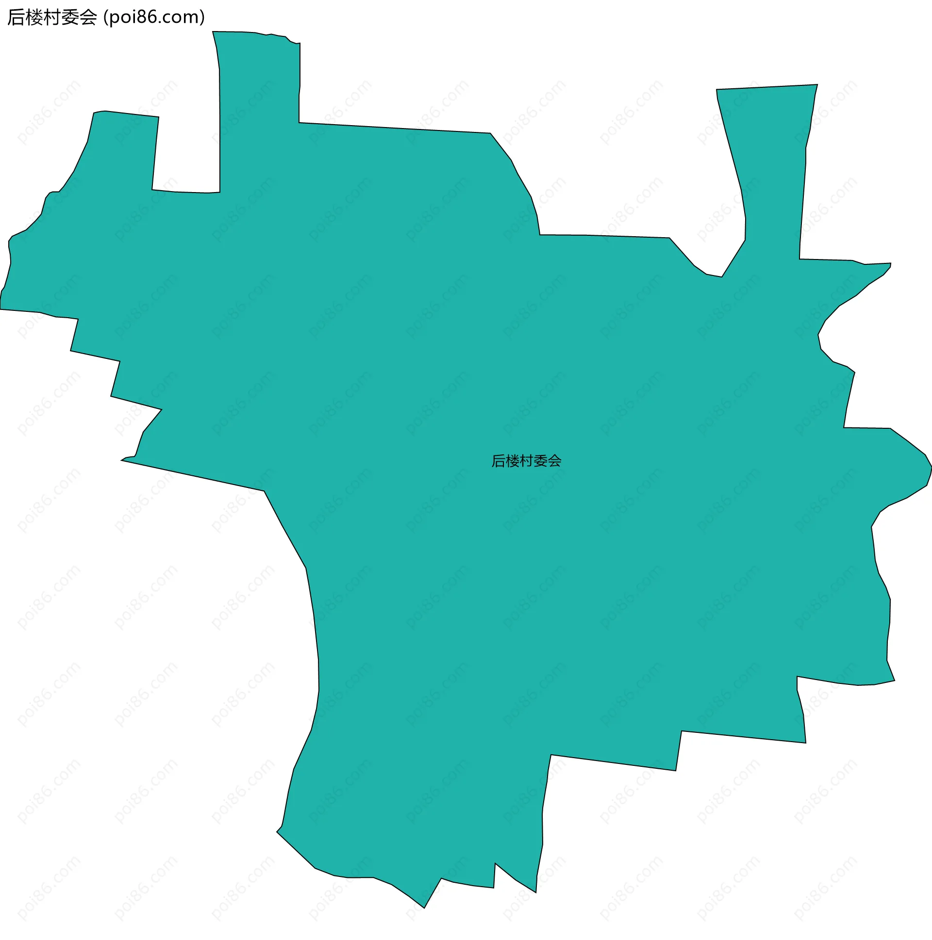 后楼村委会边界地图