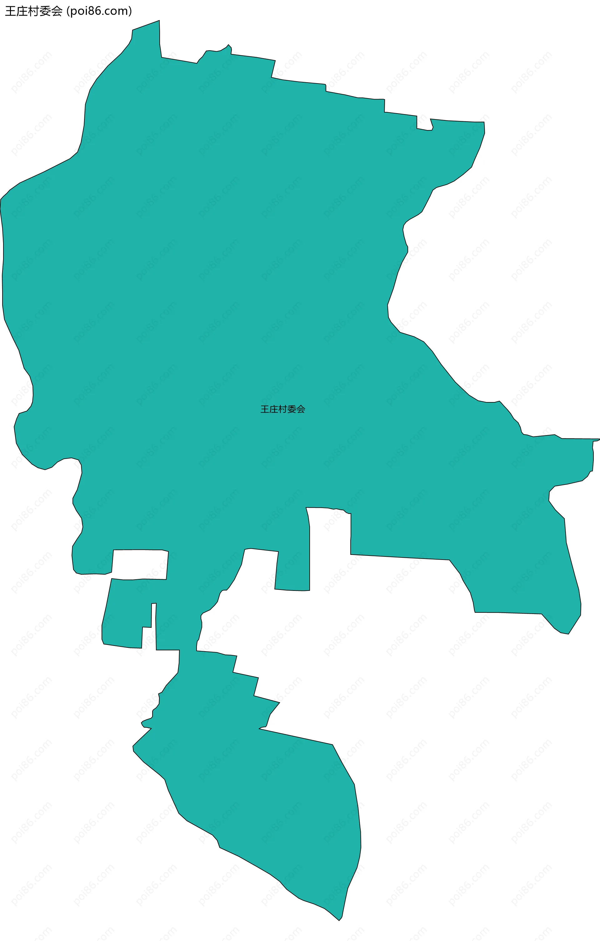 王庄村委会边界地图