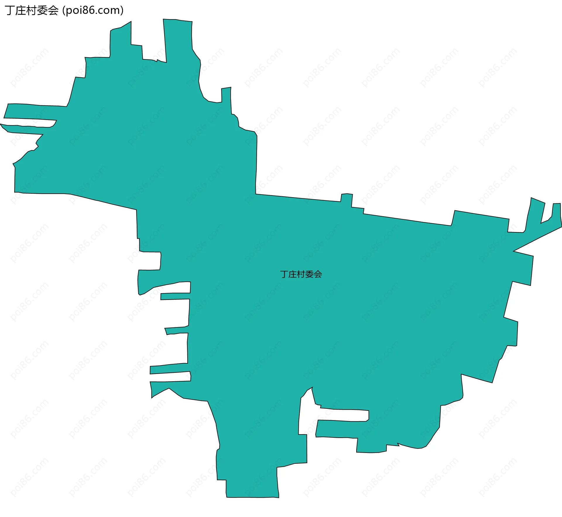 丁庄村委会边界地图