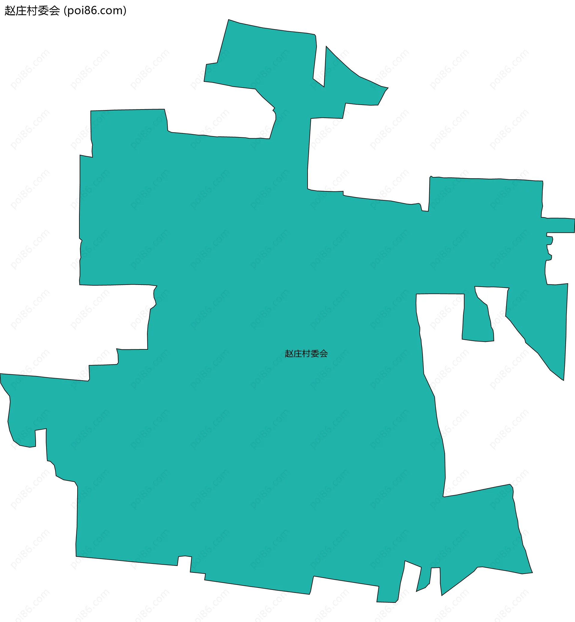 赵庄村委会边界地图
