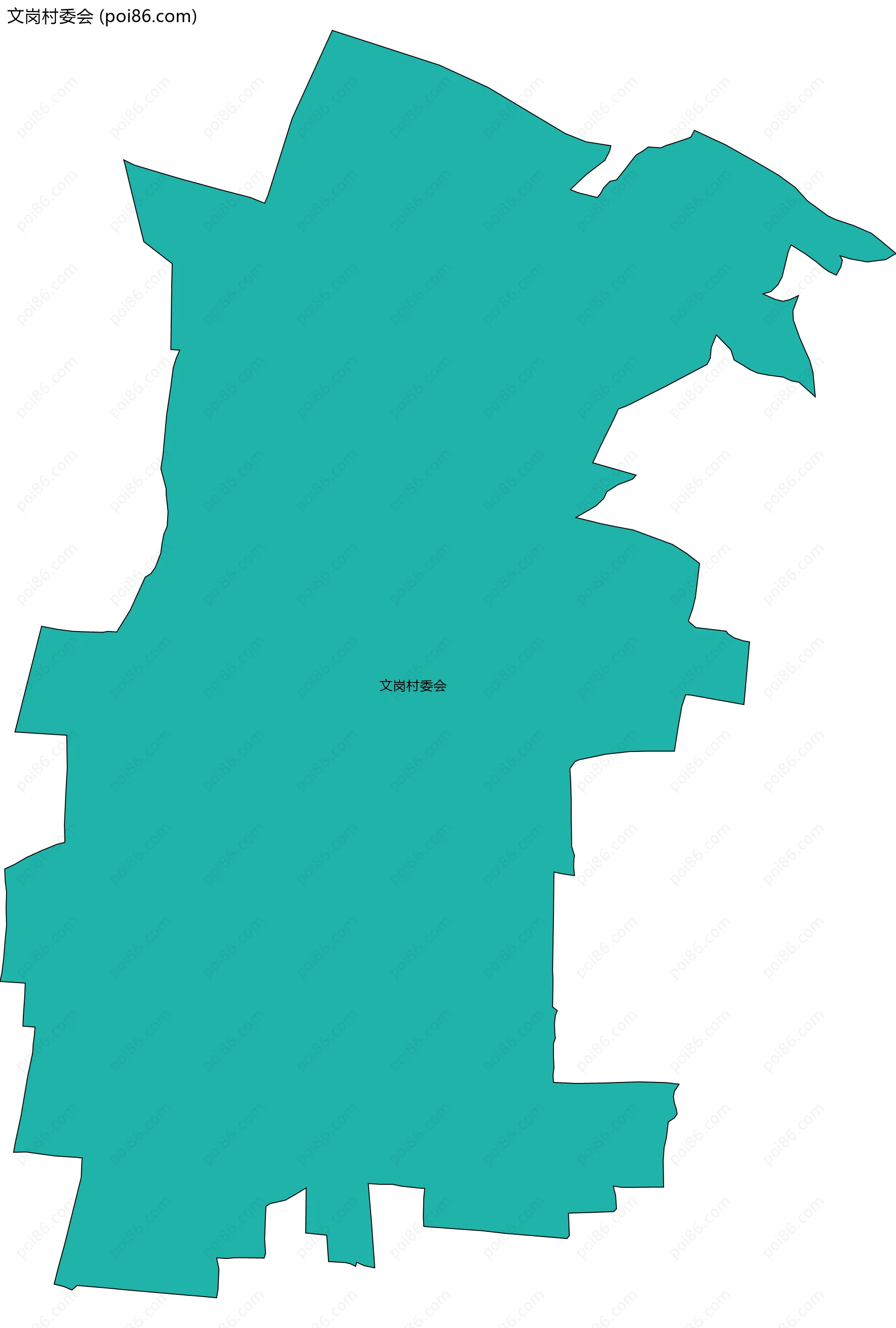文岗村委会边界地图