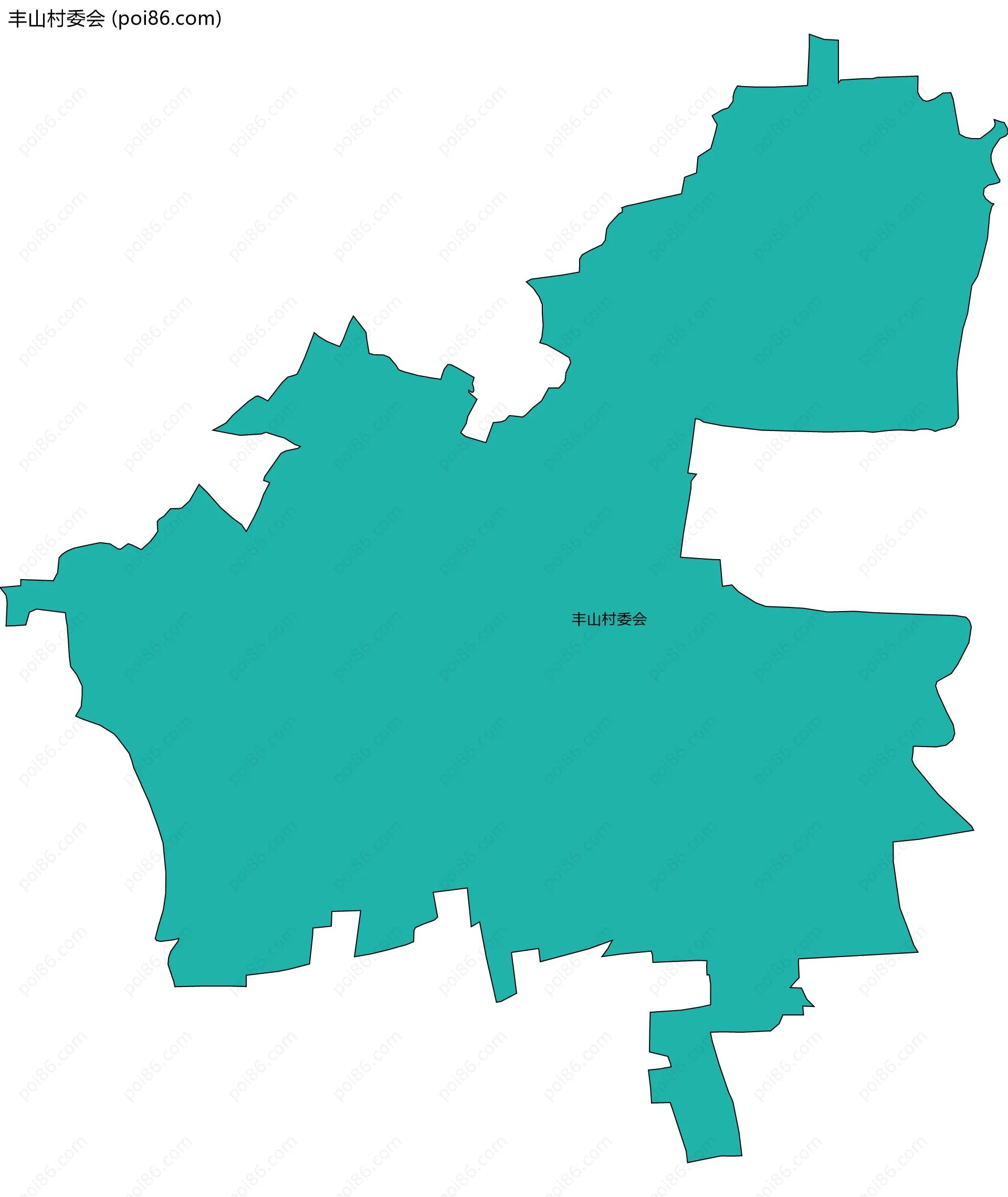 丰山村委会边界地图
