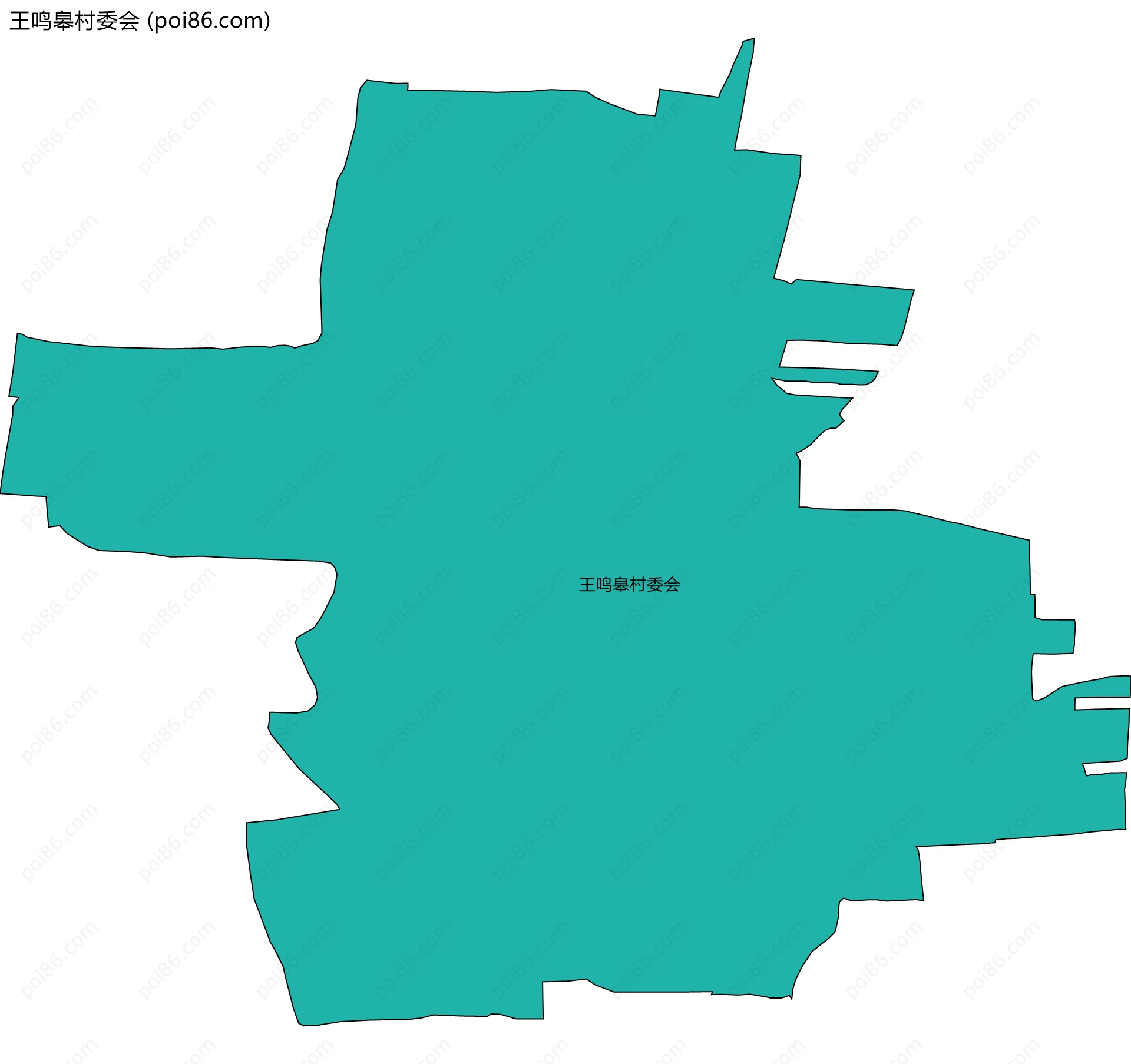王鸣皋村委会边界地图