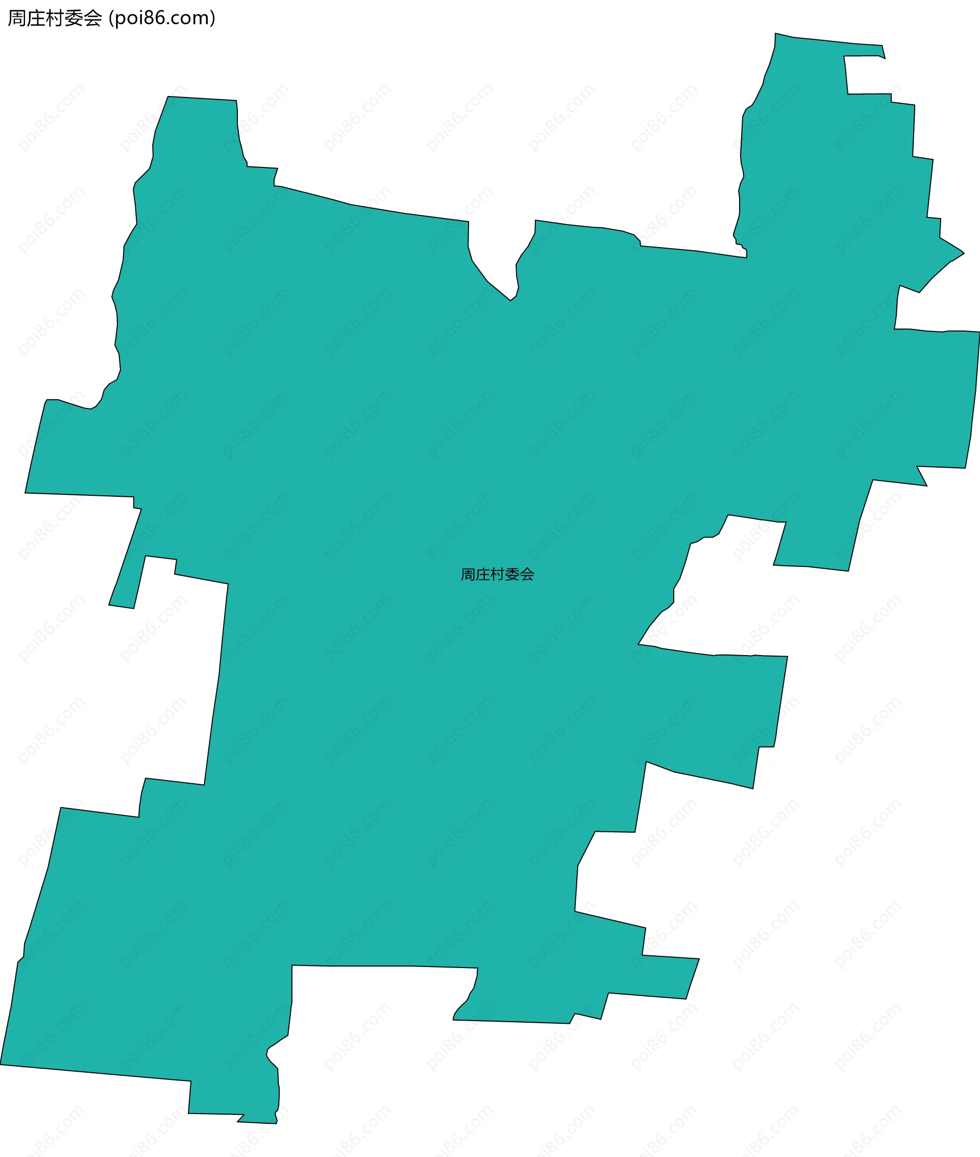 周庄村委会边界地图