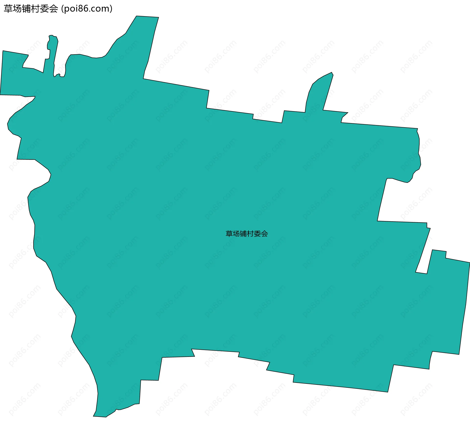 草场铺村委会边界地图