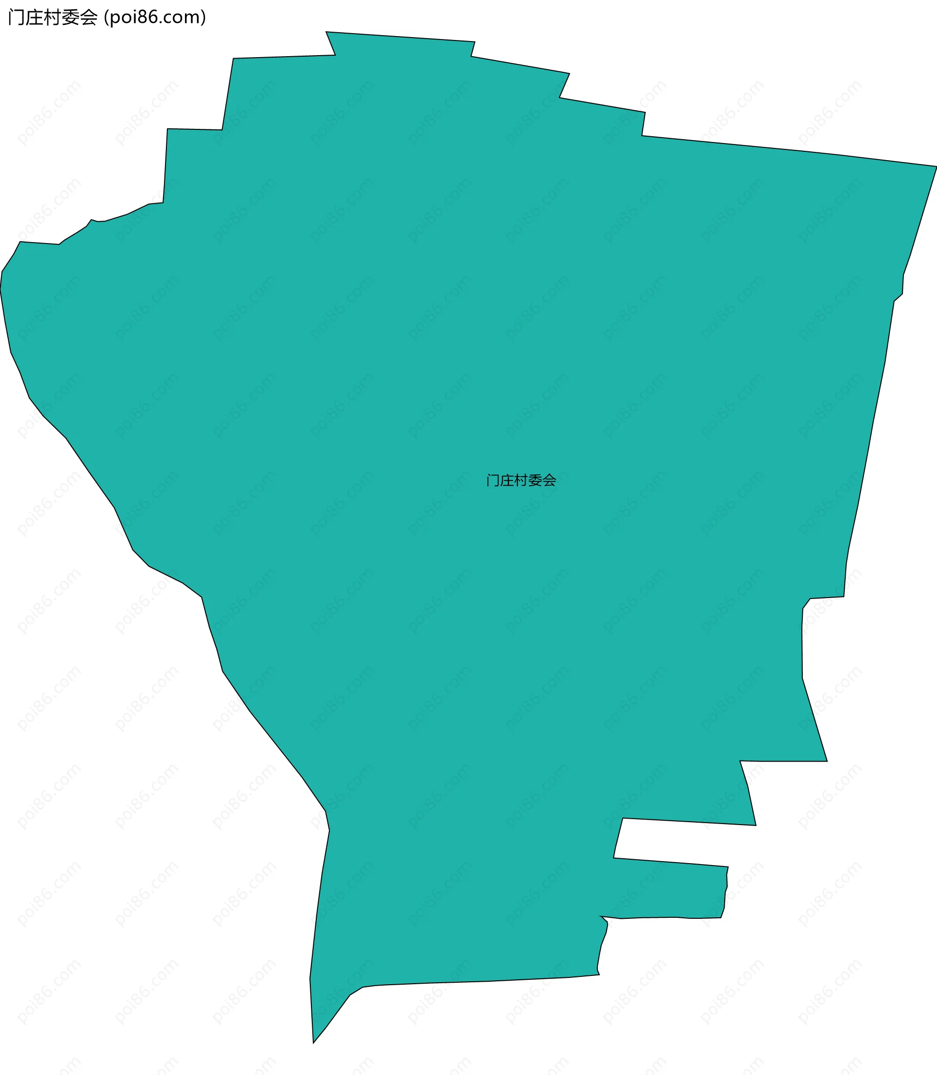 门庄村委会边界地图