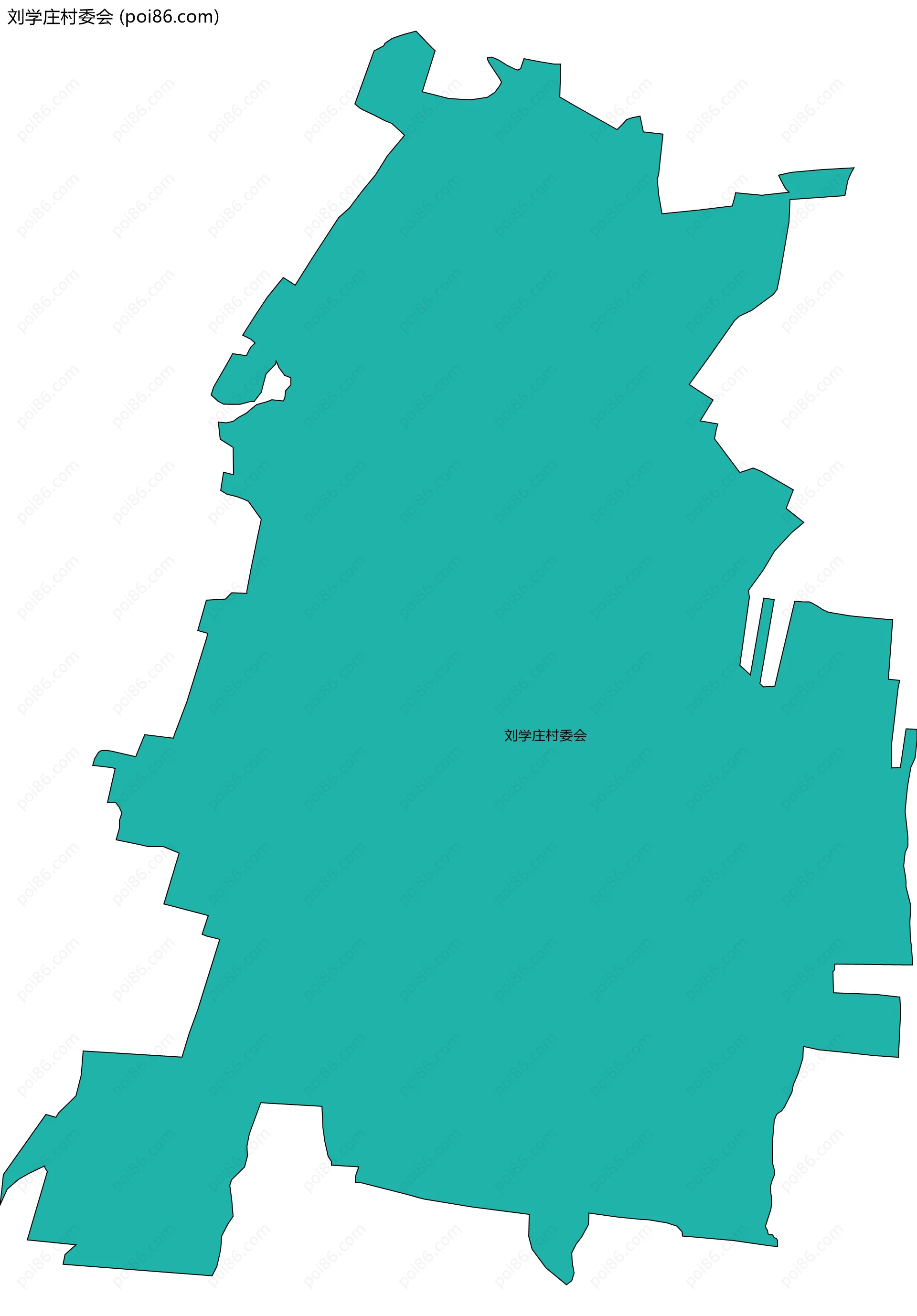 刘学庄村委会边界地图