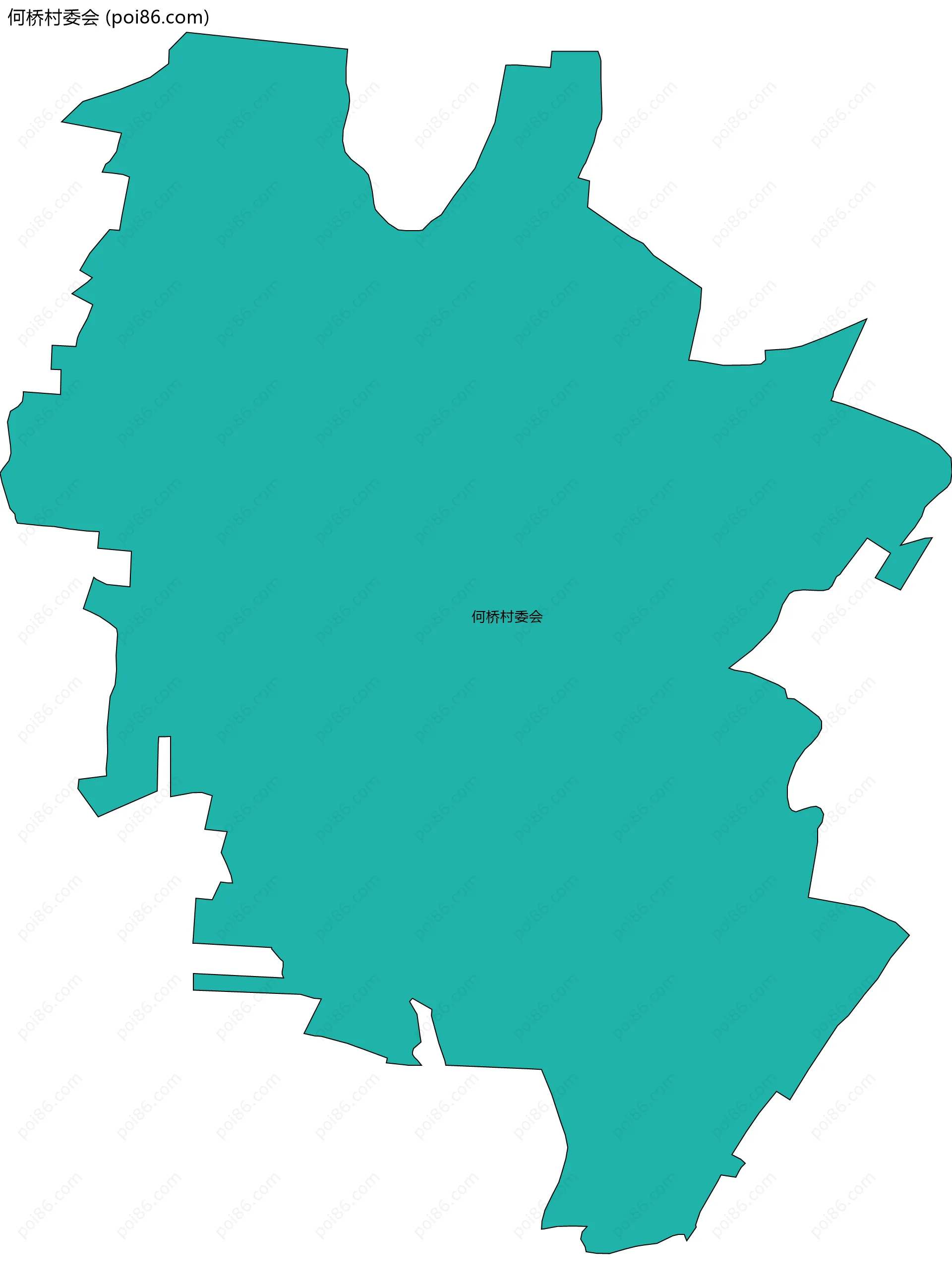 何桥村委会边界地图