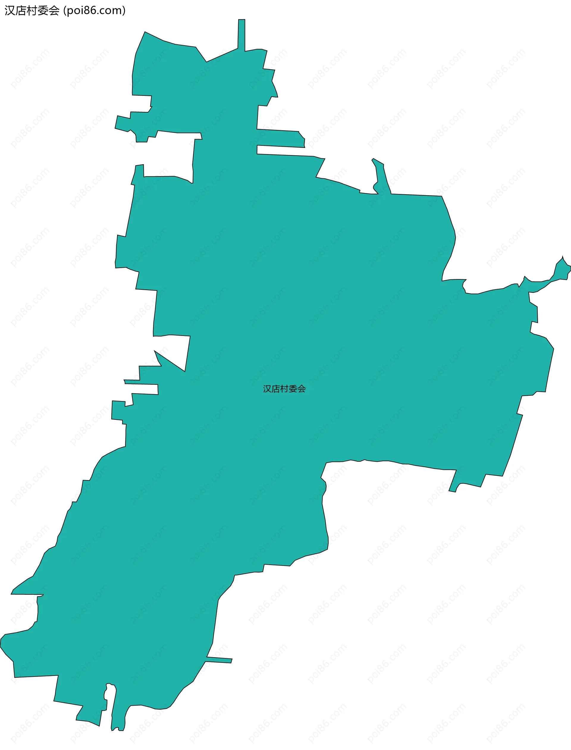 汉店村委会边界地图