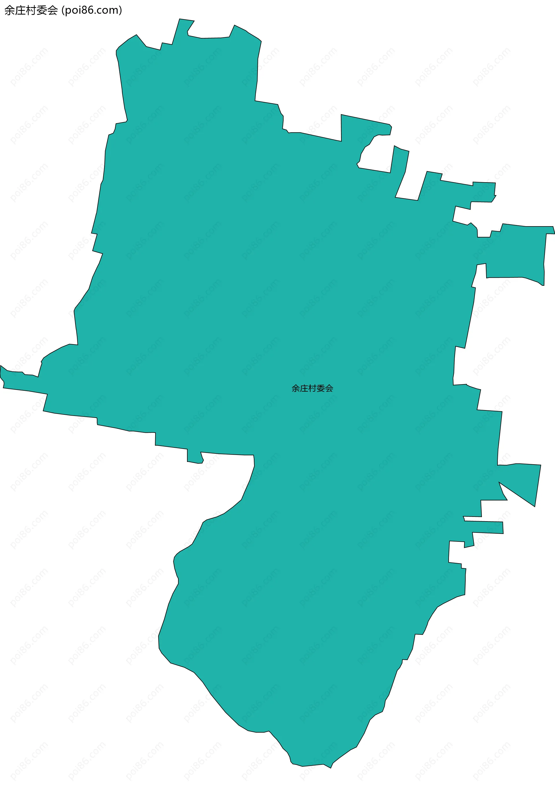 余庄村委会边界地图