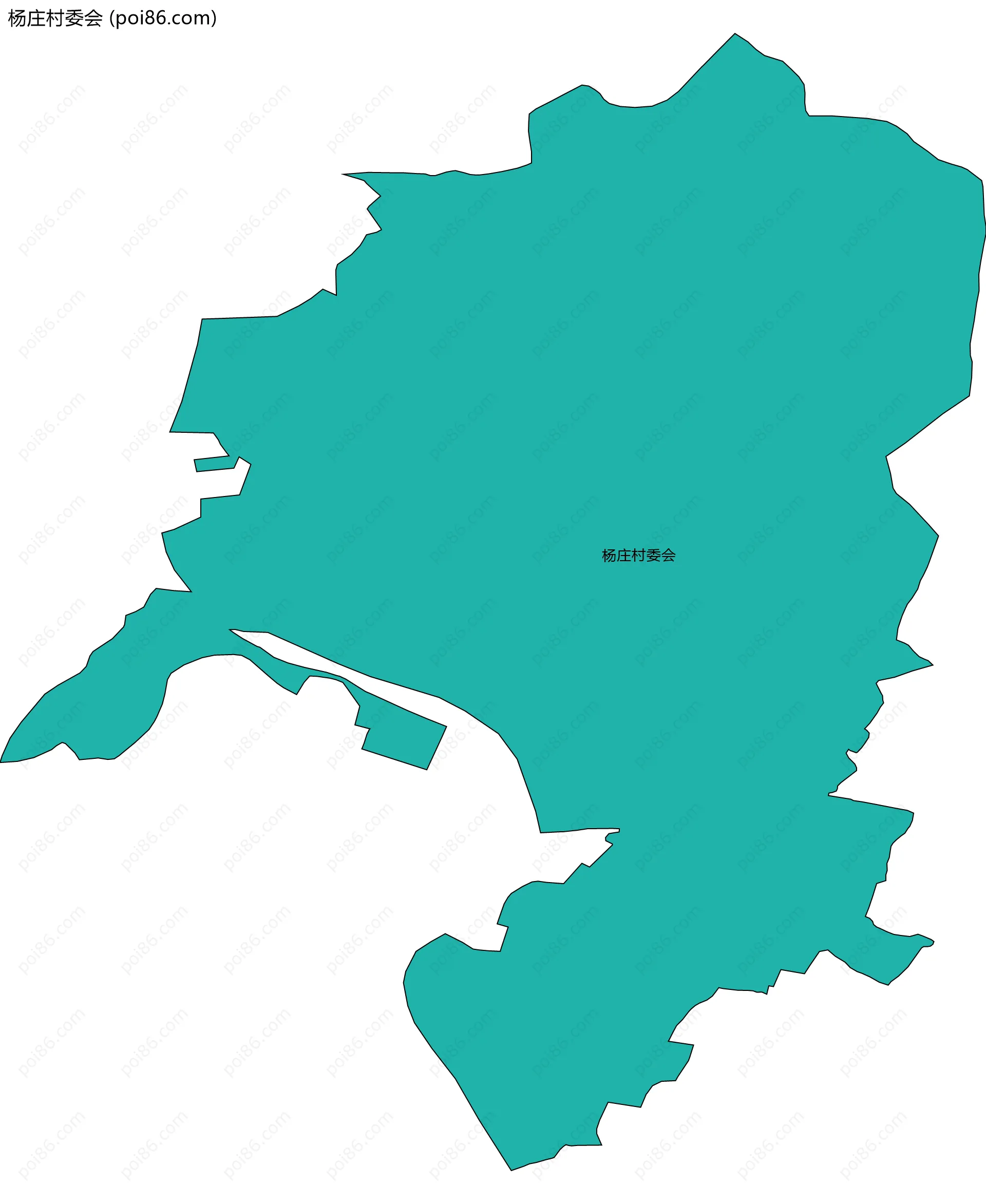 杨庄村委会边界地图