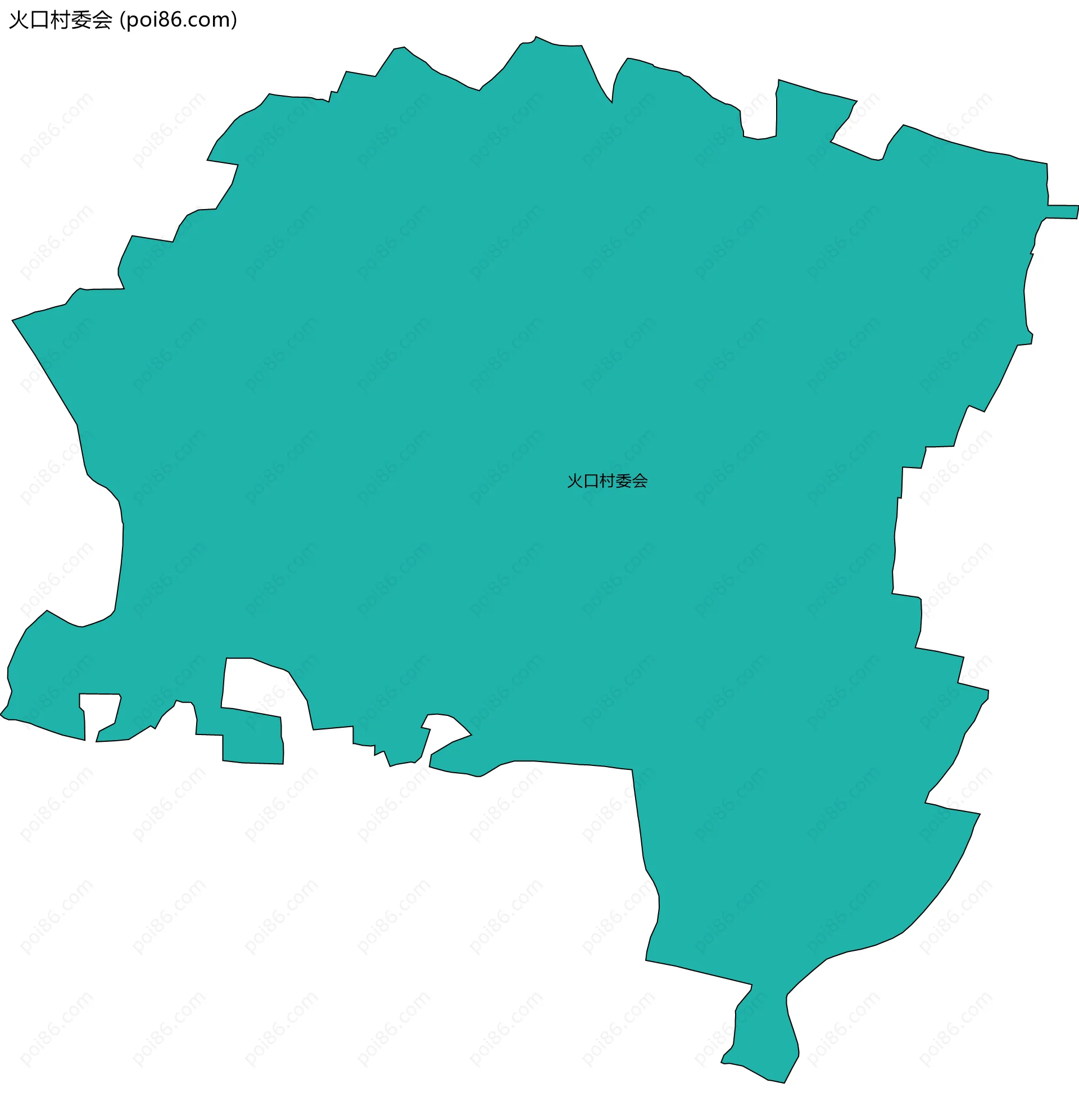 火口村委会边界地图