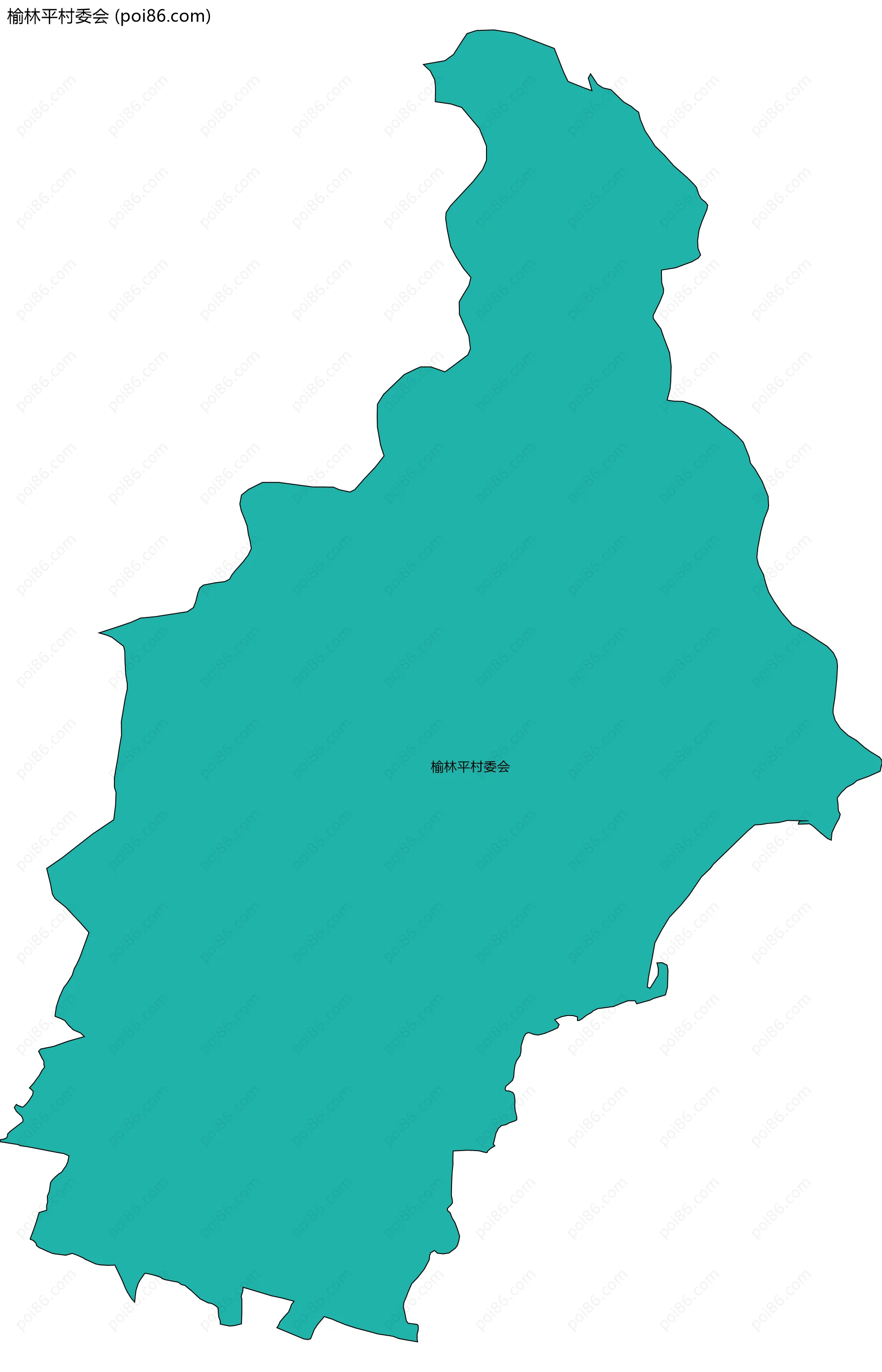 榆林平村委会边界地图