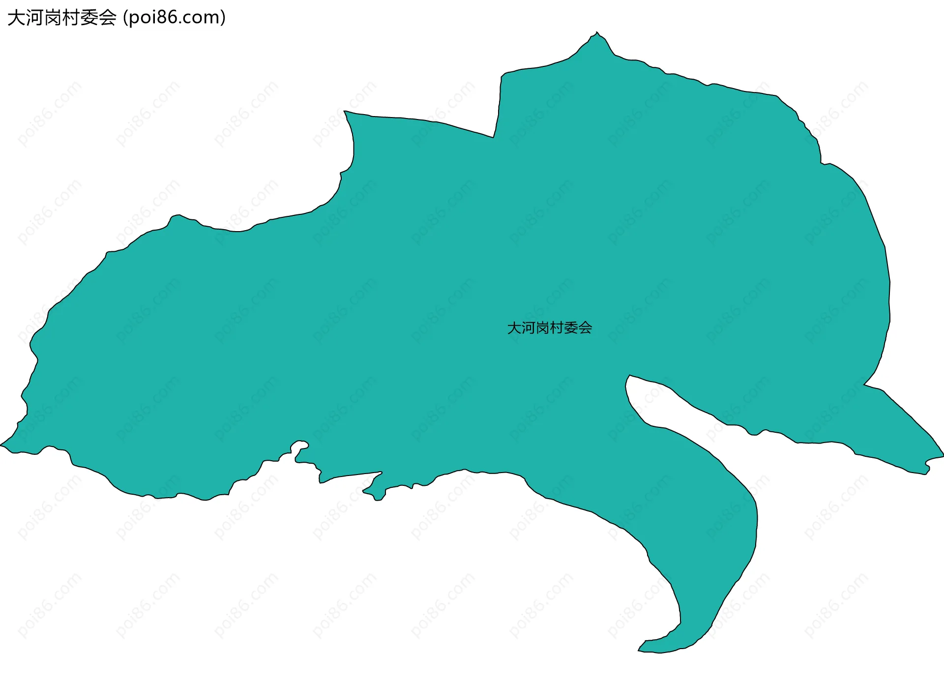 大河岗村委会边界地图