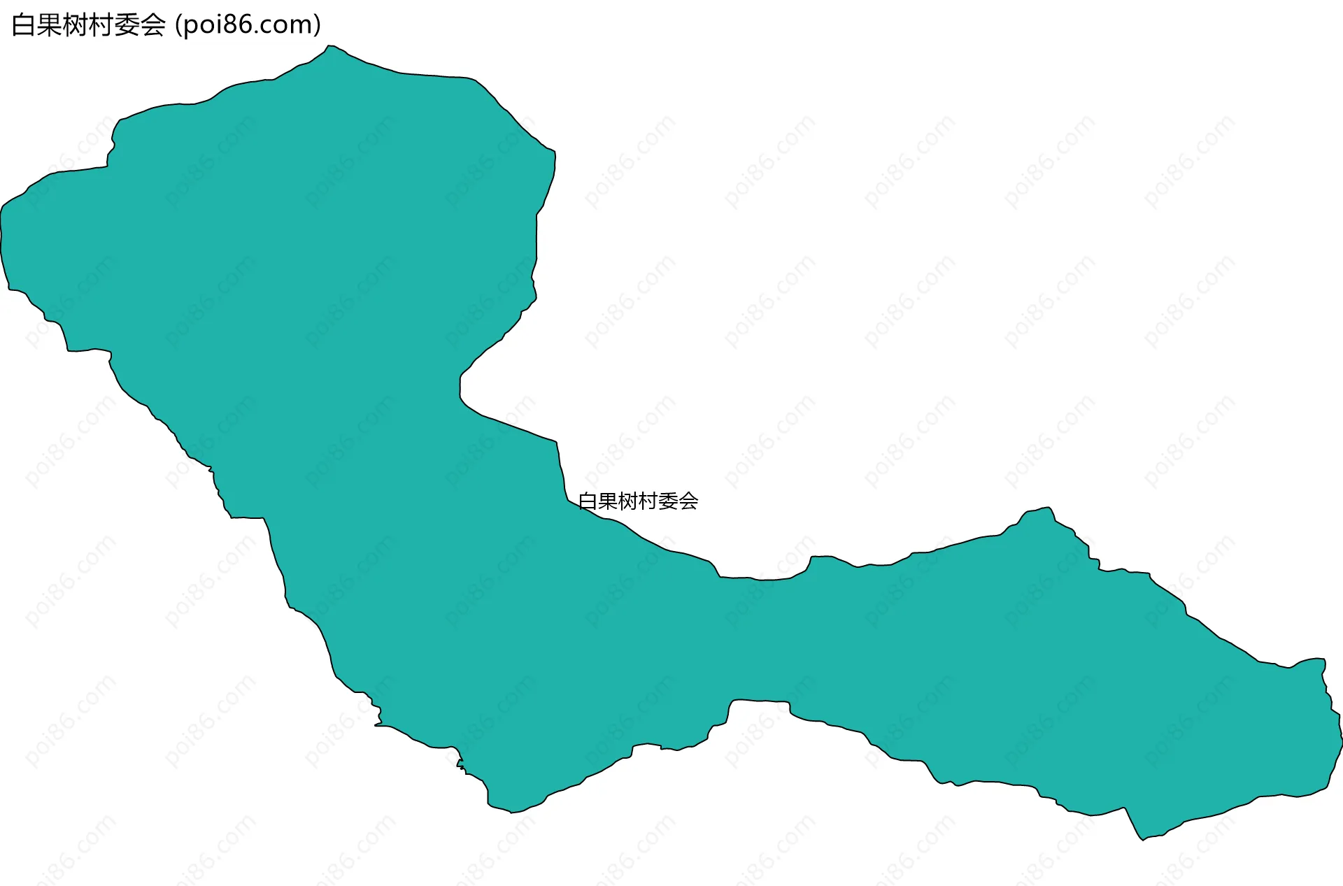 白果树村委会边界地图